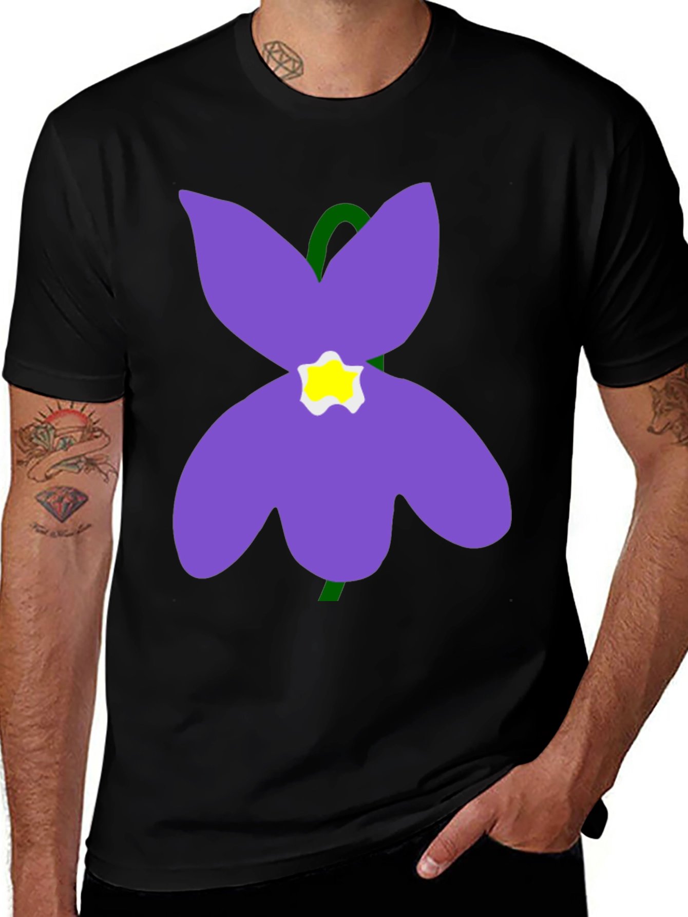 Flower Graphic T-Shirt - Soft Cotton Casual Wear