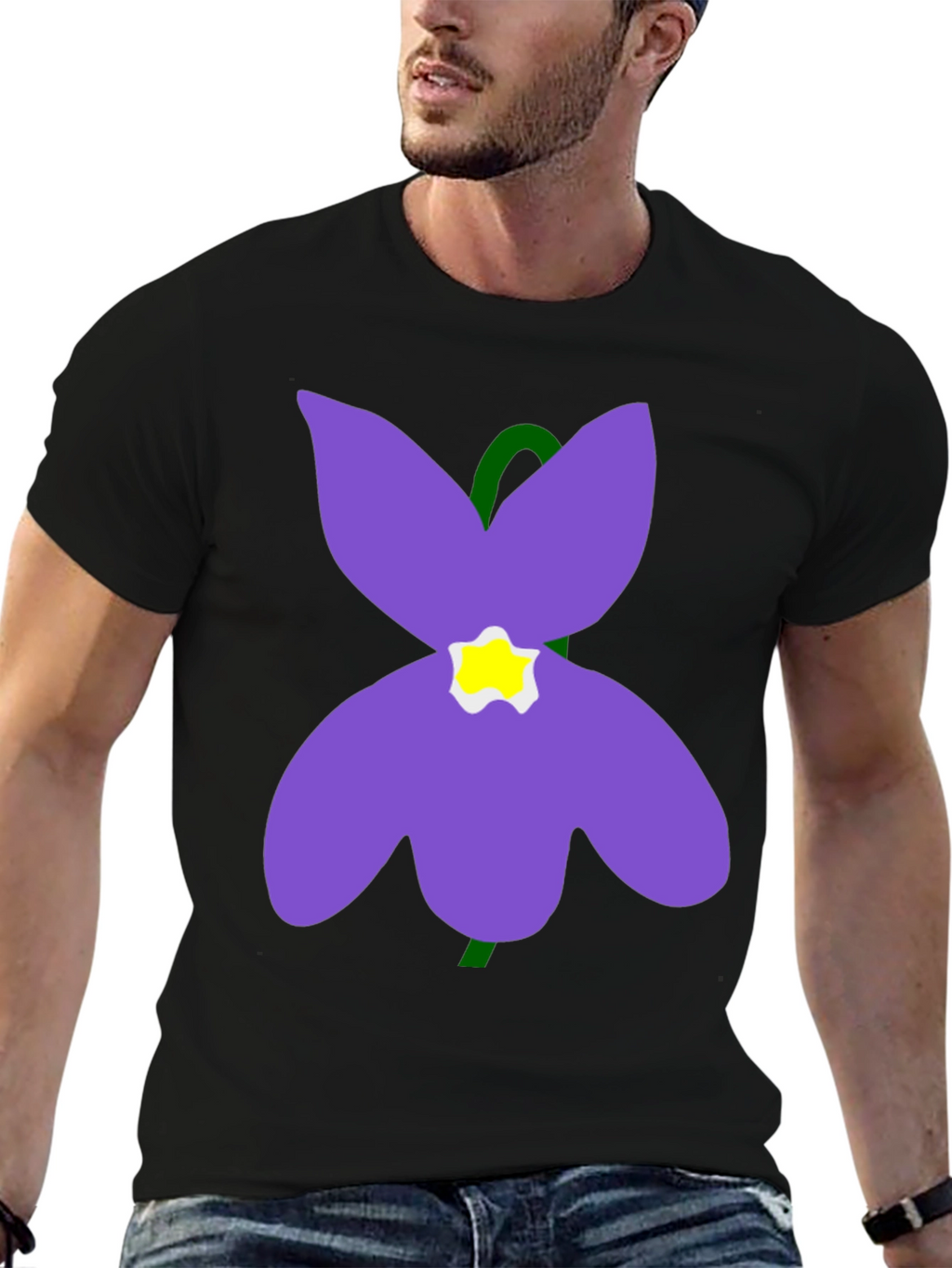 Flower Graphic T-Shirt - Soft Cotton Casual Wear
