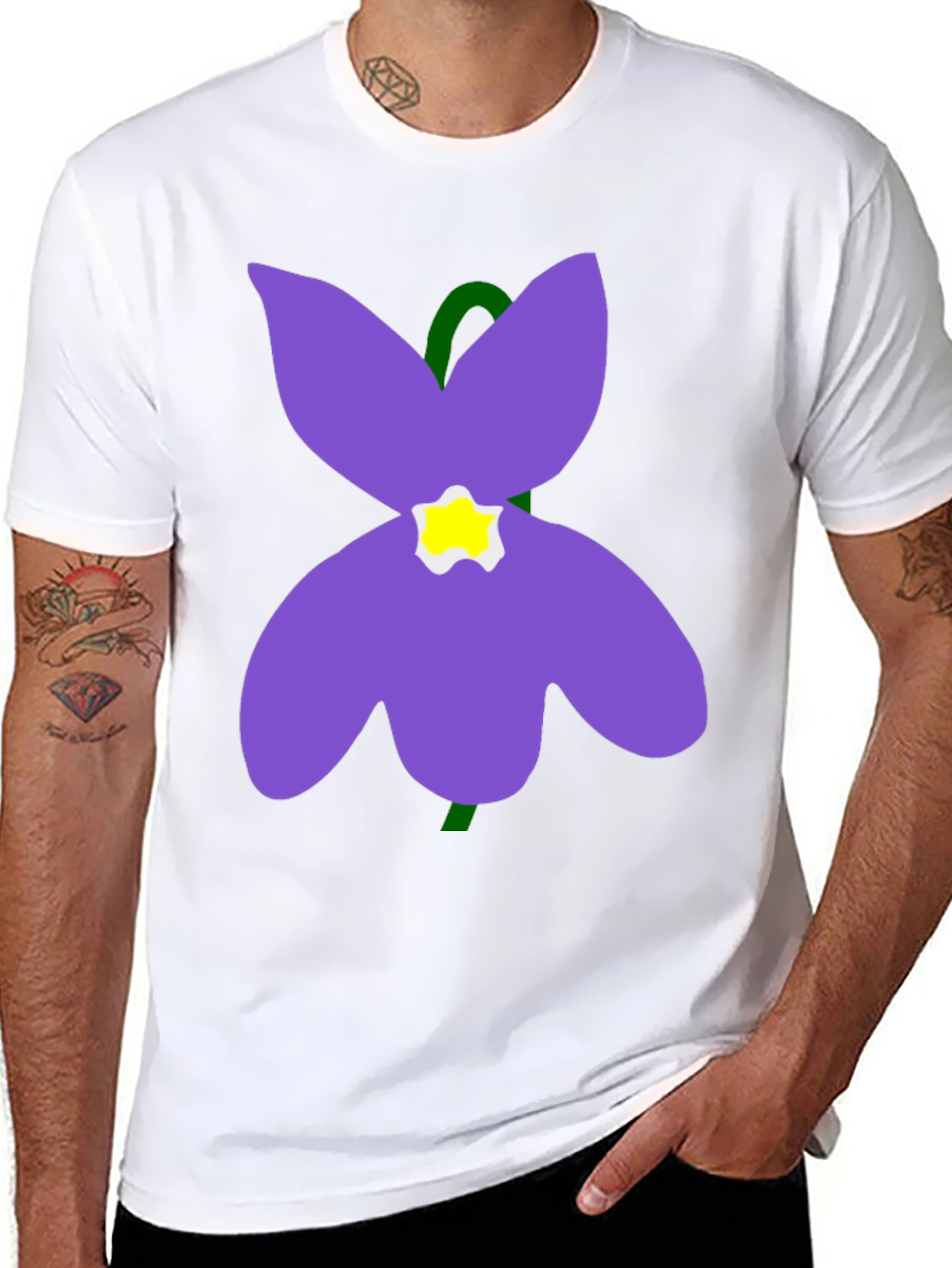 Flower Graphic T-Shirt - Soft Cotton Casual Wear