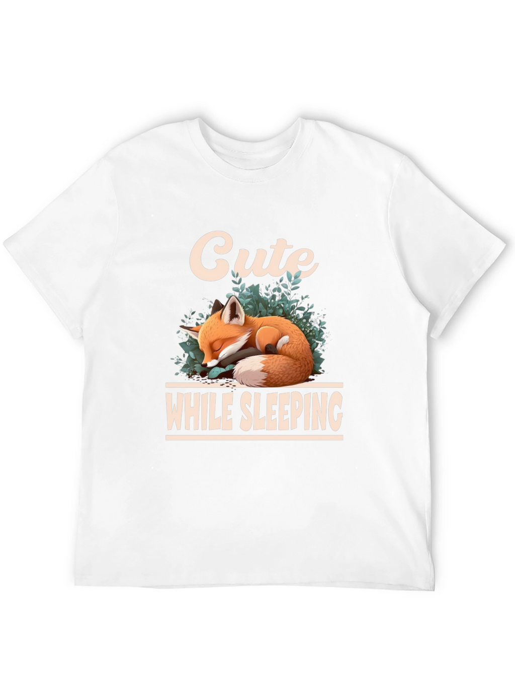 Cute Sleeping Fox Graphic T-Shirt