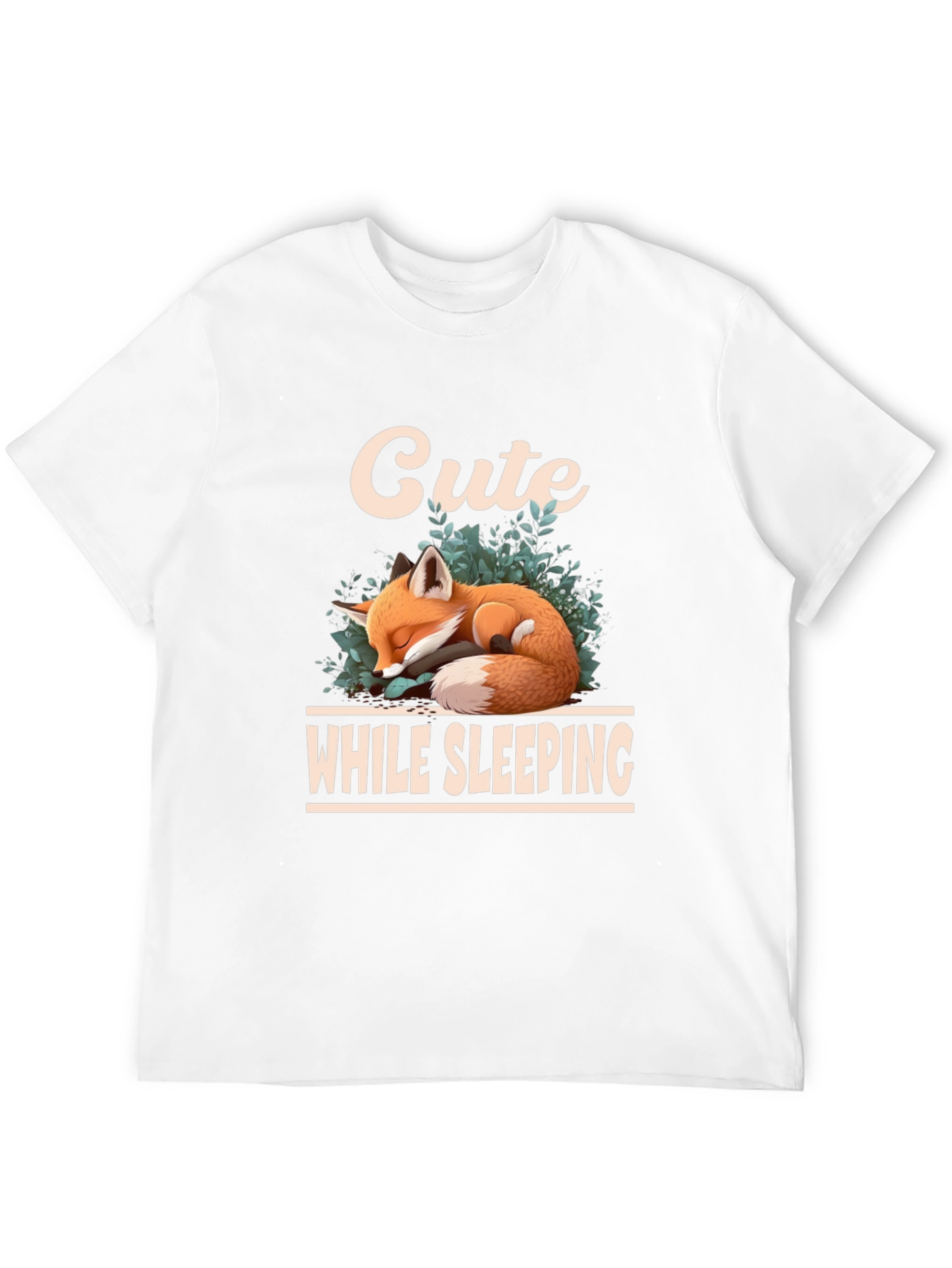 Cute Sleeping Fox Graphic T-Shirt