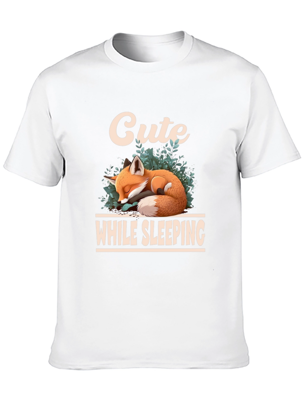 Cute Sleeping Fox Graphic T-Shirt