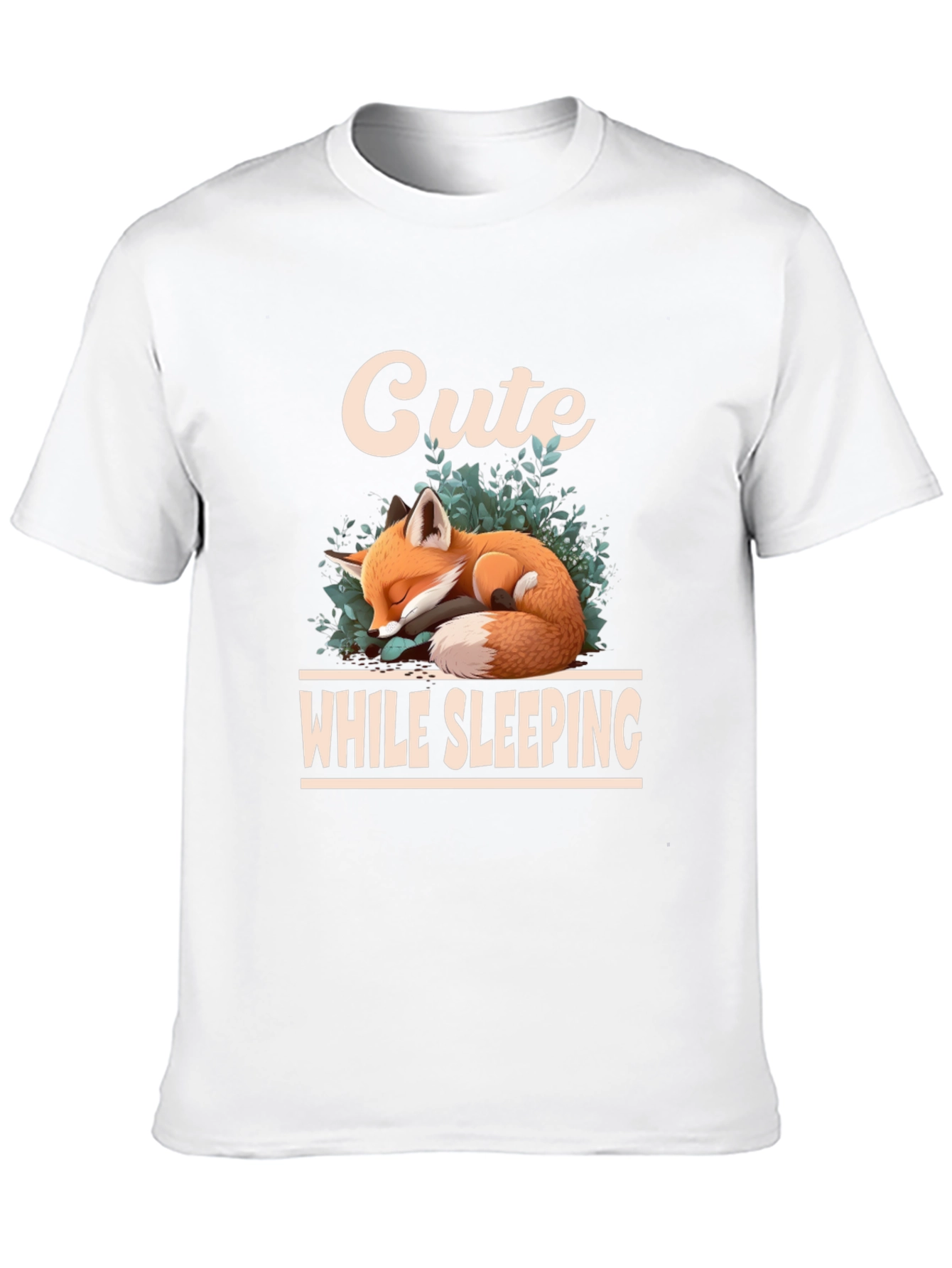 Cute Sleeping Fox Graphic T-Shirt