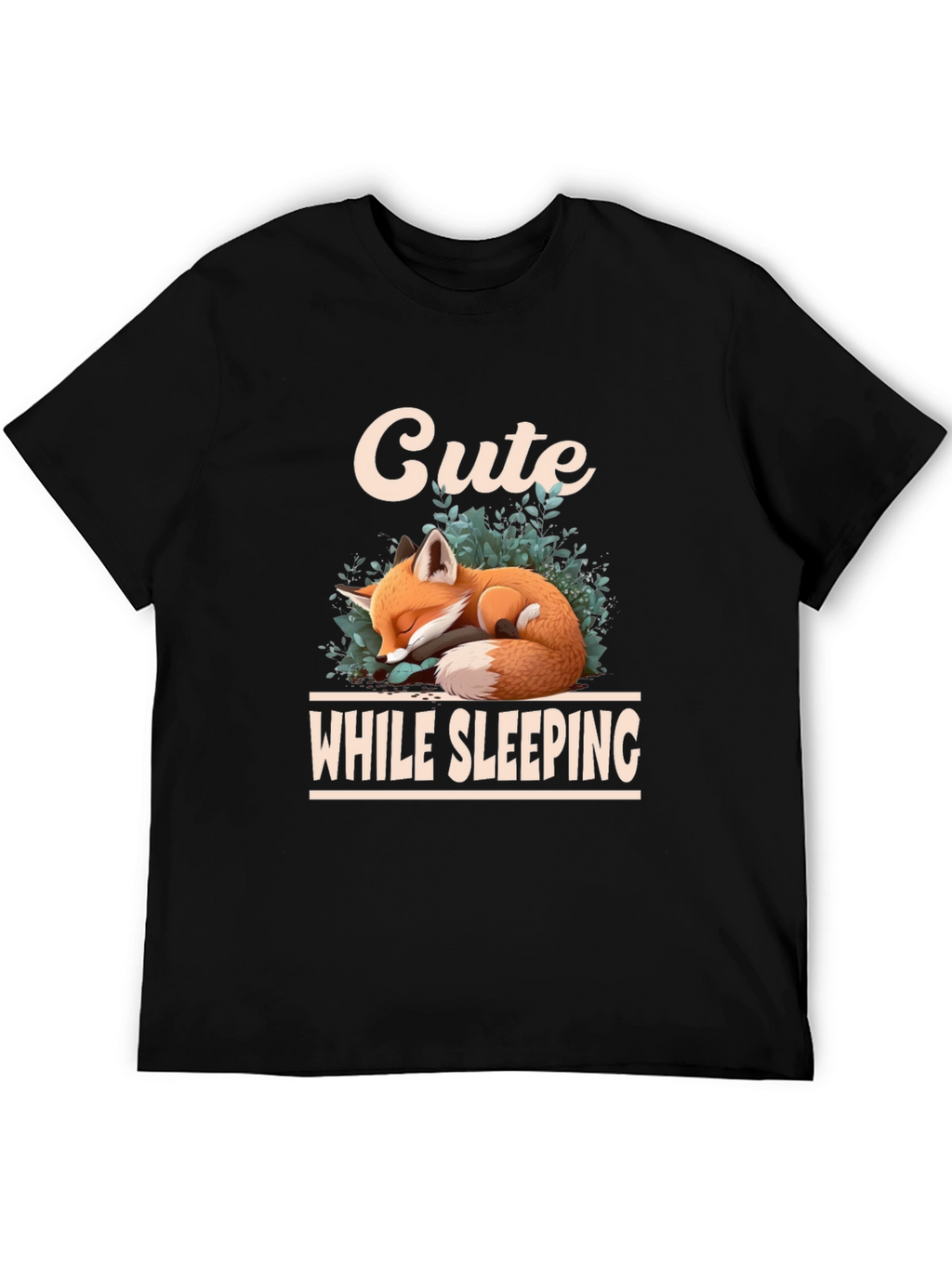 Cute Sleeping Fox Graphic T-Shirt