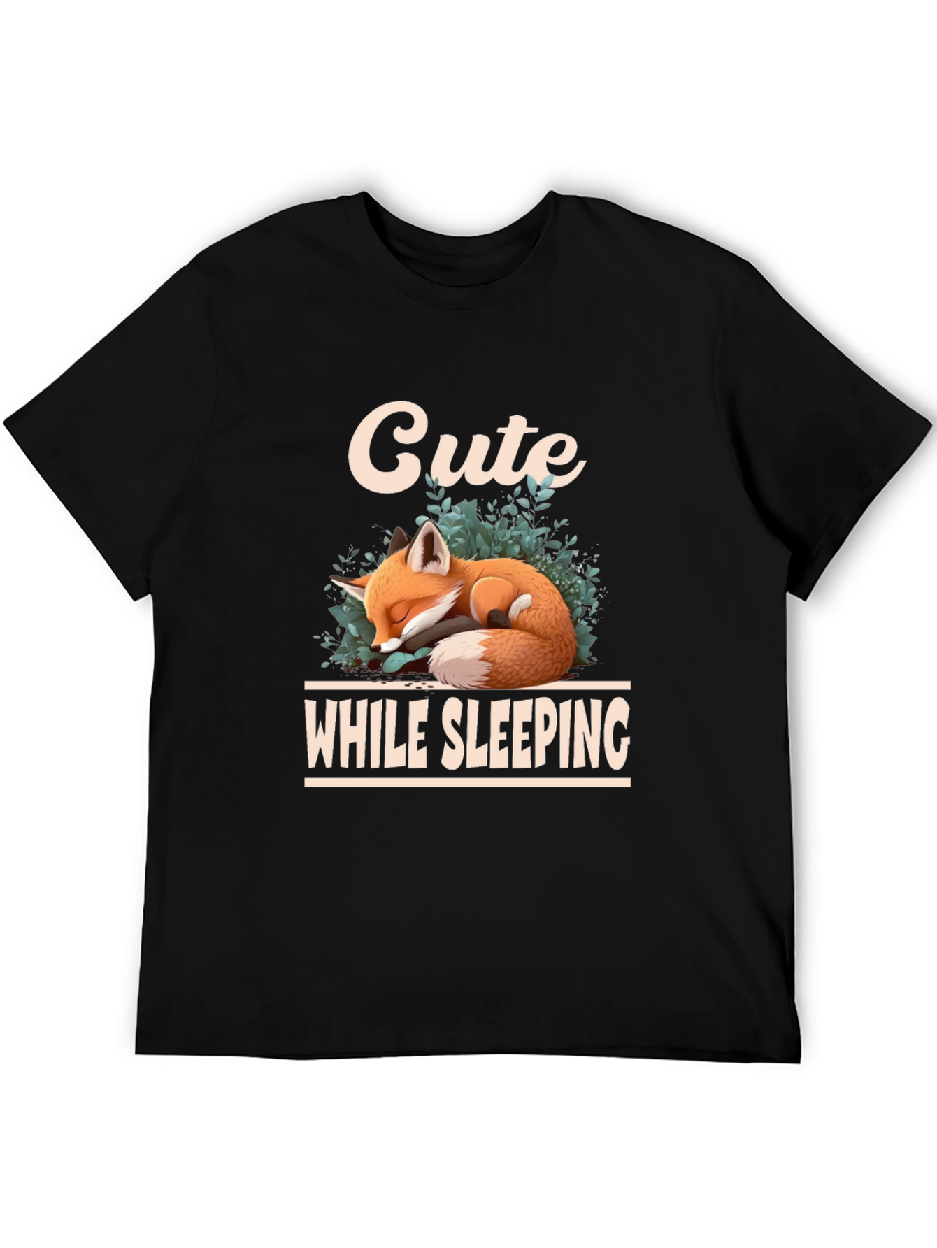 Cute Sleeping Fox Graphic T-Shirt