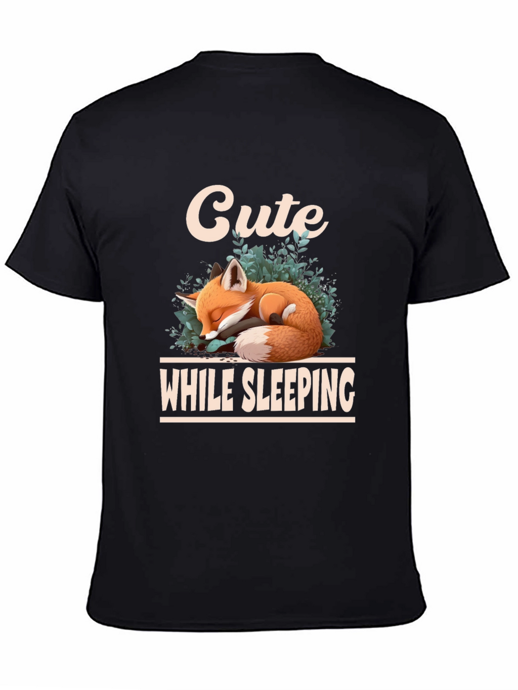 Cute Sleeping Fox Graphic T-Shirt