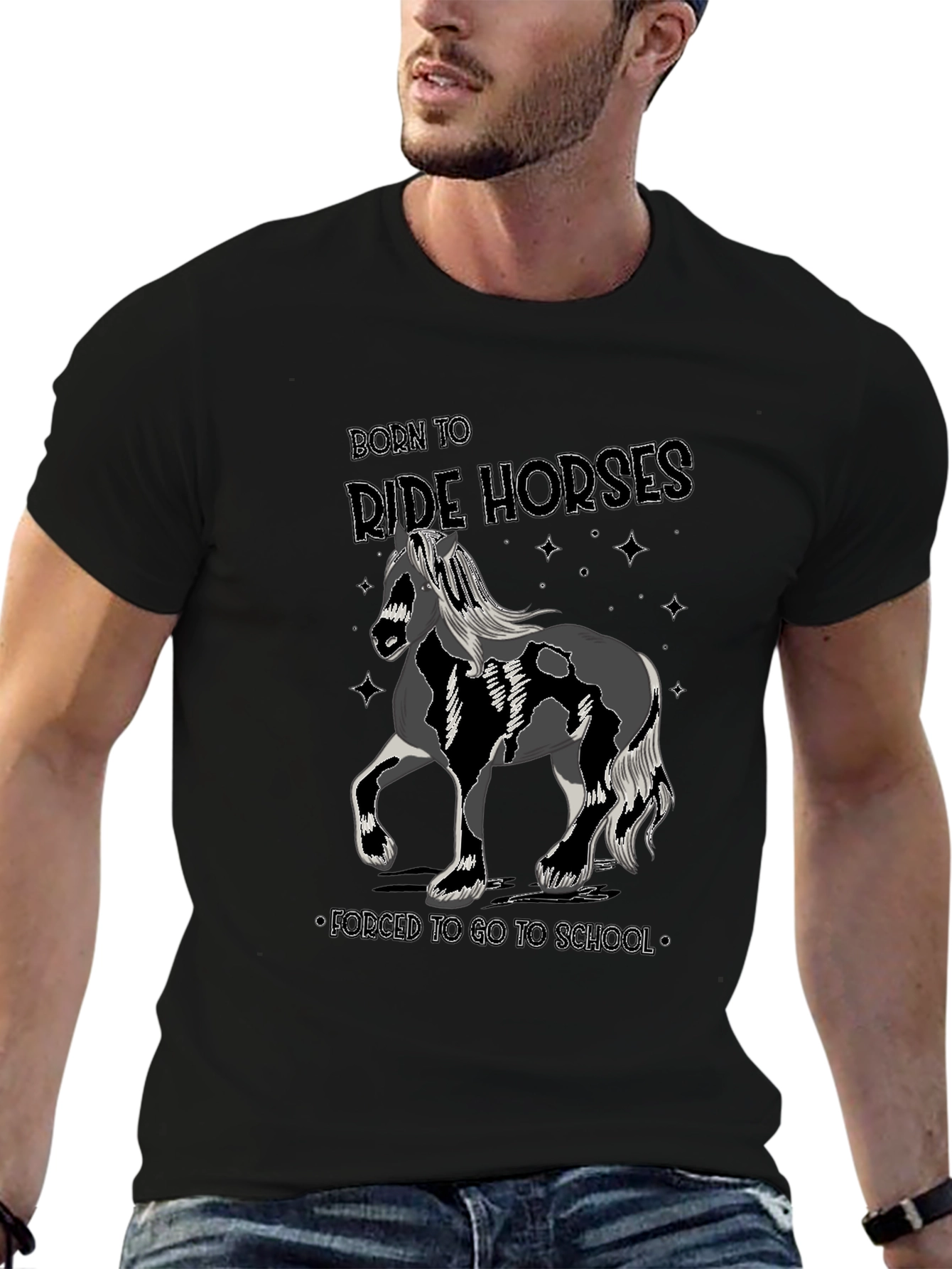 Born to Ride Horses Mens T-Shirt