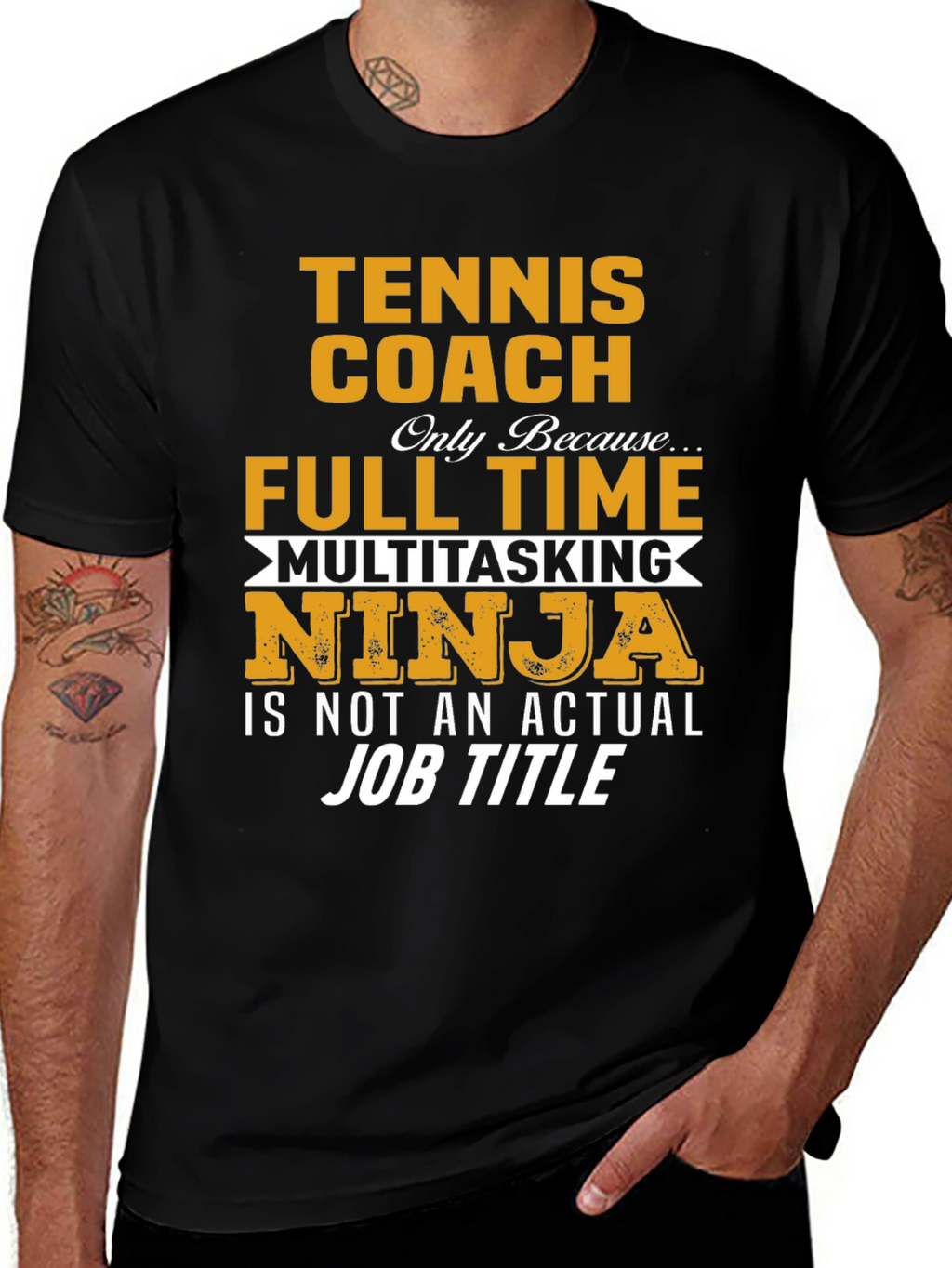 Tennis Coach Multitasking Ninja T-Shirt