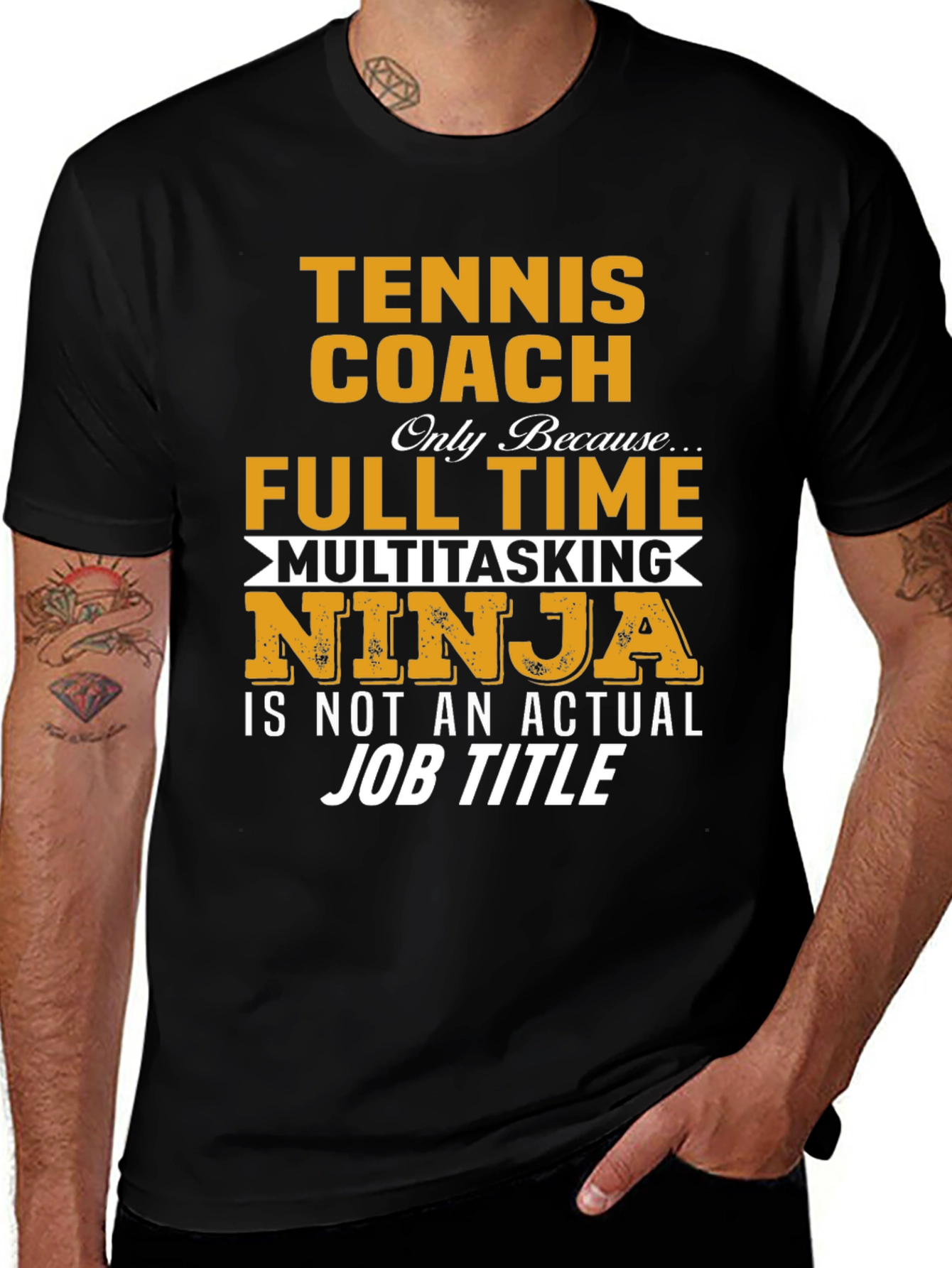 Tennis Coach Multitasking Ninja T-Shirt