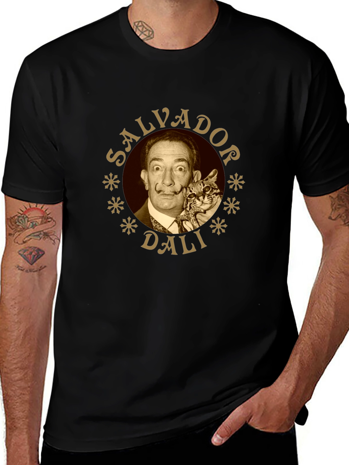Salvador Dali T-Shirt - Surreal Cat Portrait Tee