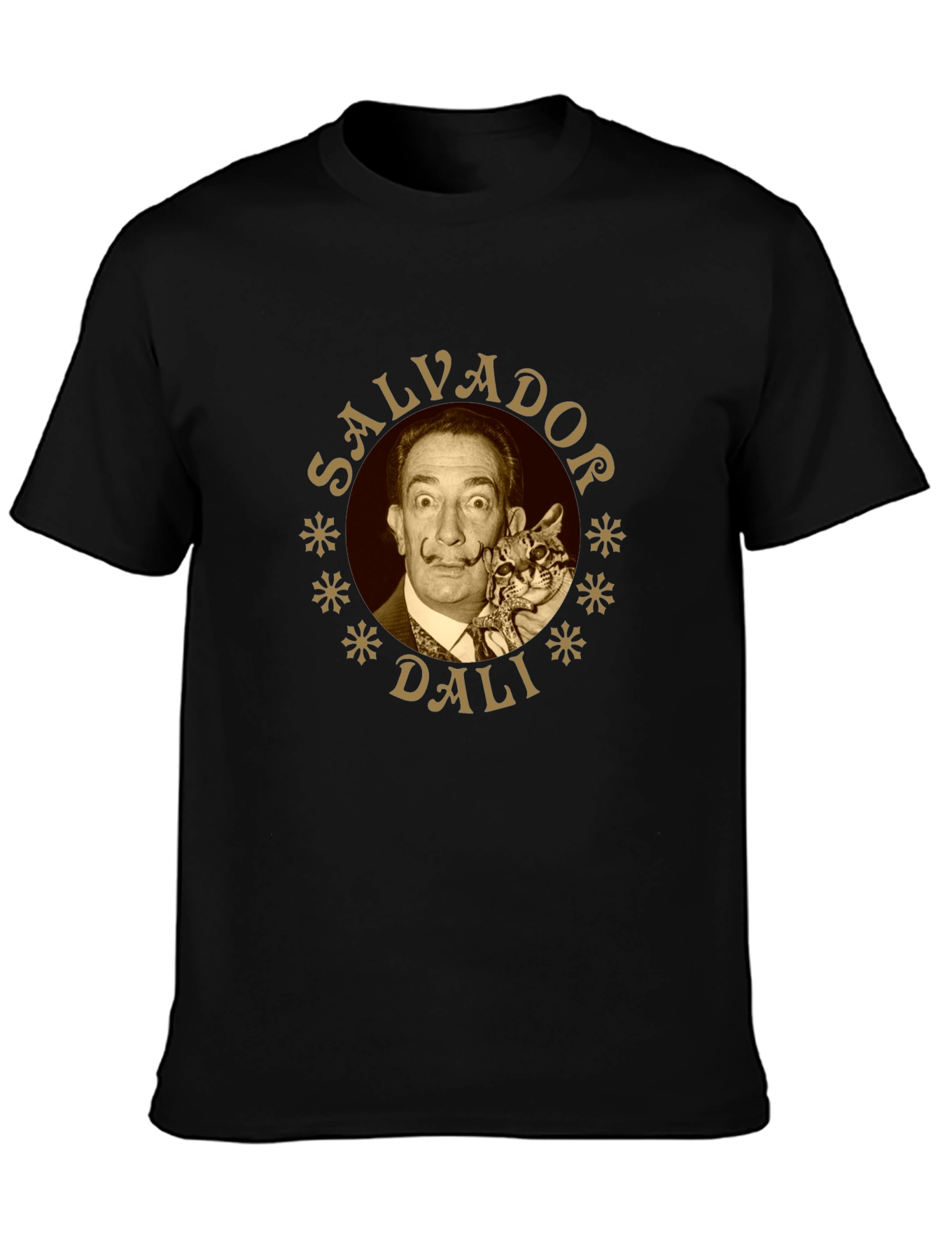 Salvador Dali T-Shirt - Surreal Cat Portrait Tee