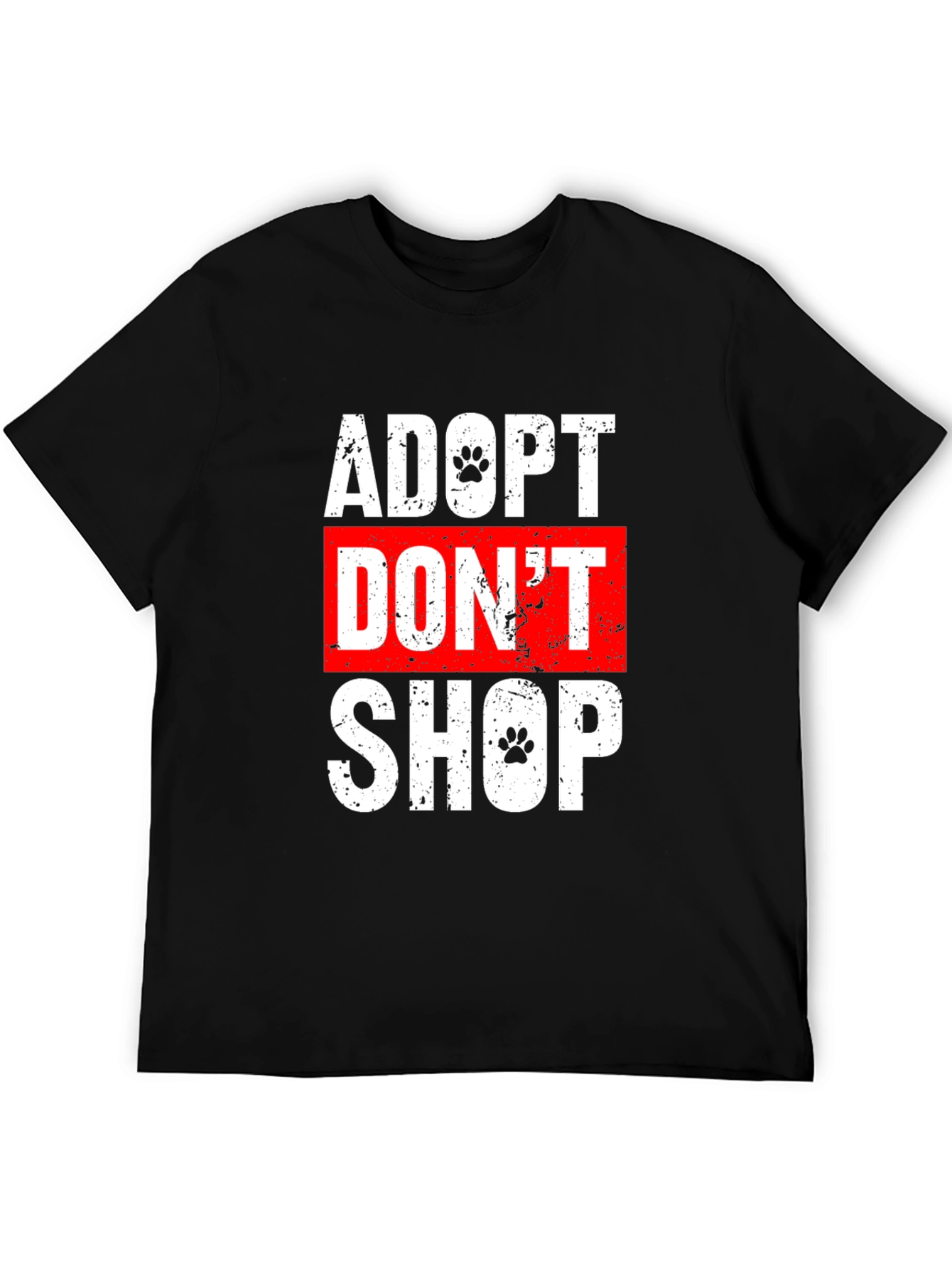 Adopt Dont Shop Graphic Tee - Rescue Dog Advocacy Shirt
