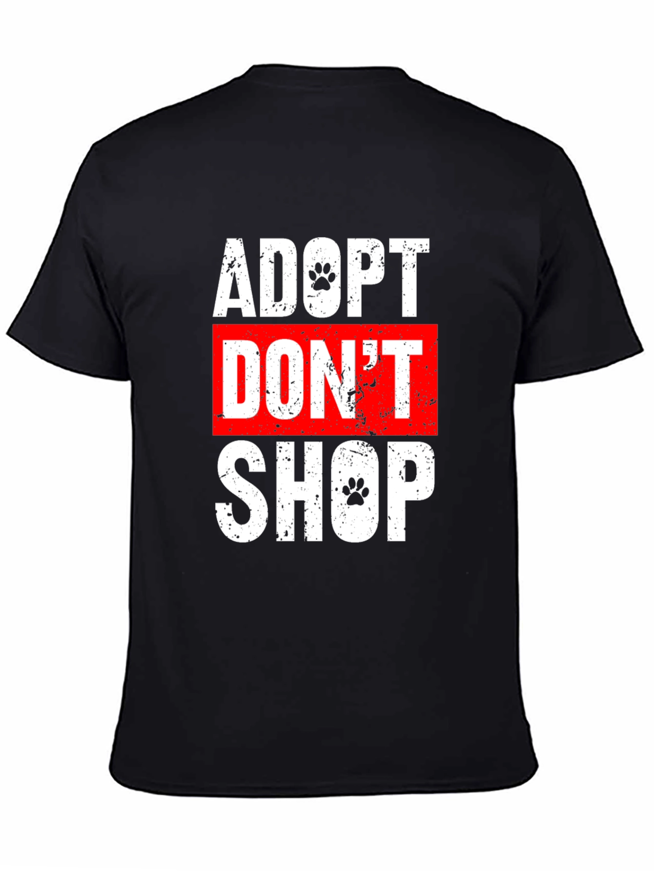 Adopt Dont Shop Graphic Tee - Rescue Dog Advocacy Shirt