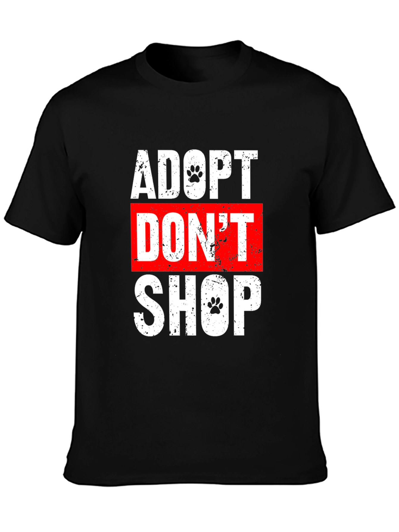 Adopt Dont Shop Graphic Tee - Rescue Dog Advocacy Shirt