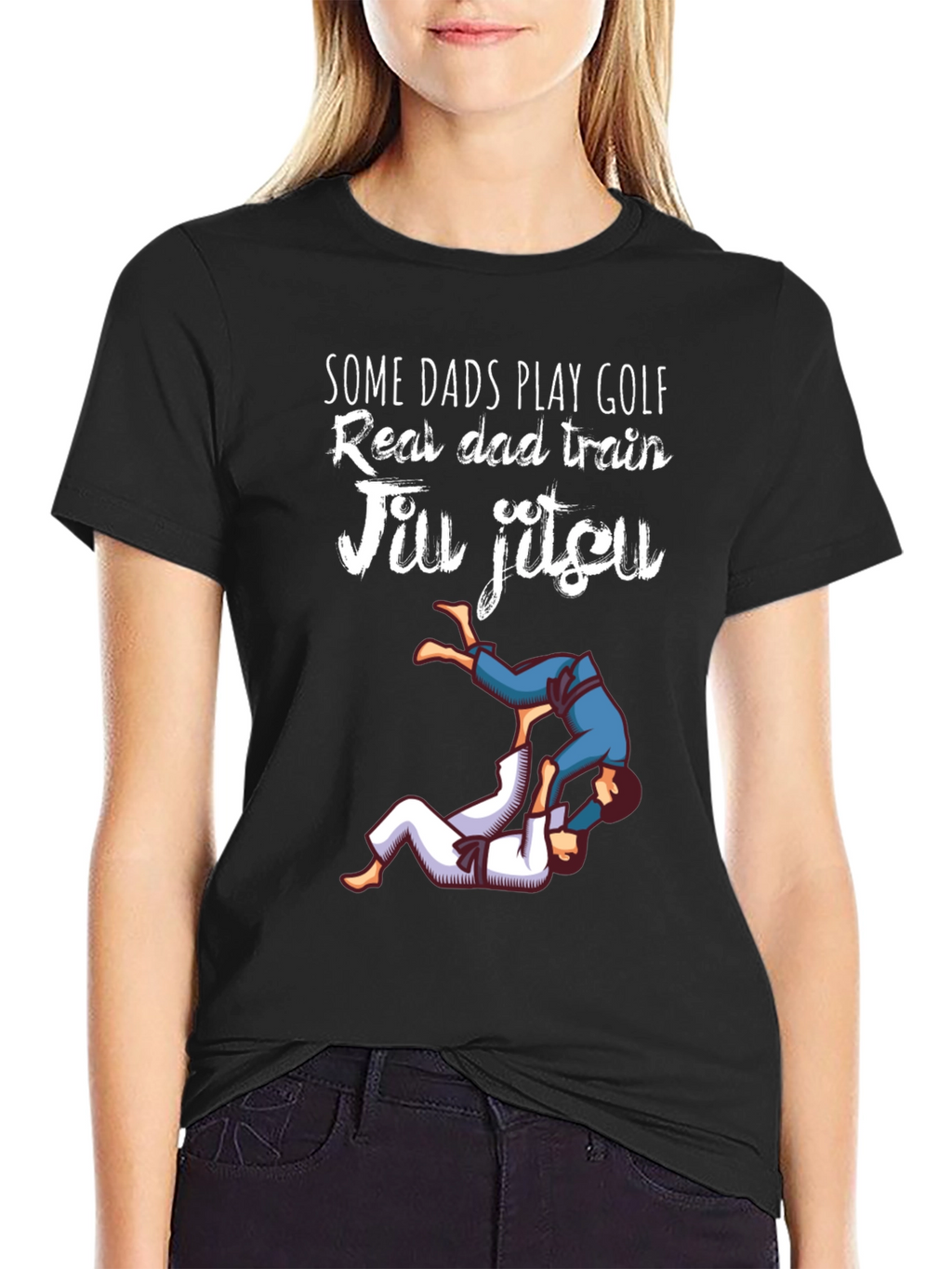 Jiu Jitsu Dad T-Shirt: Real Dads Train