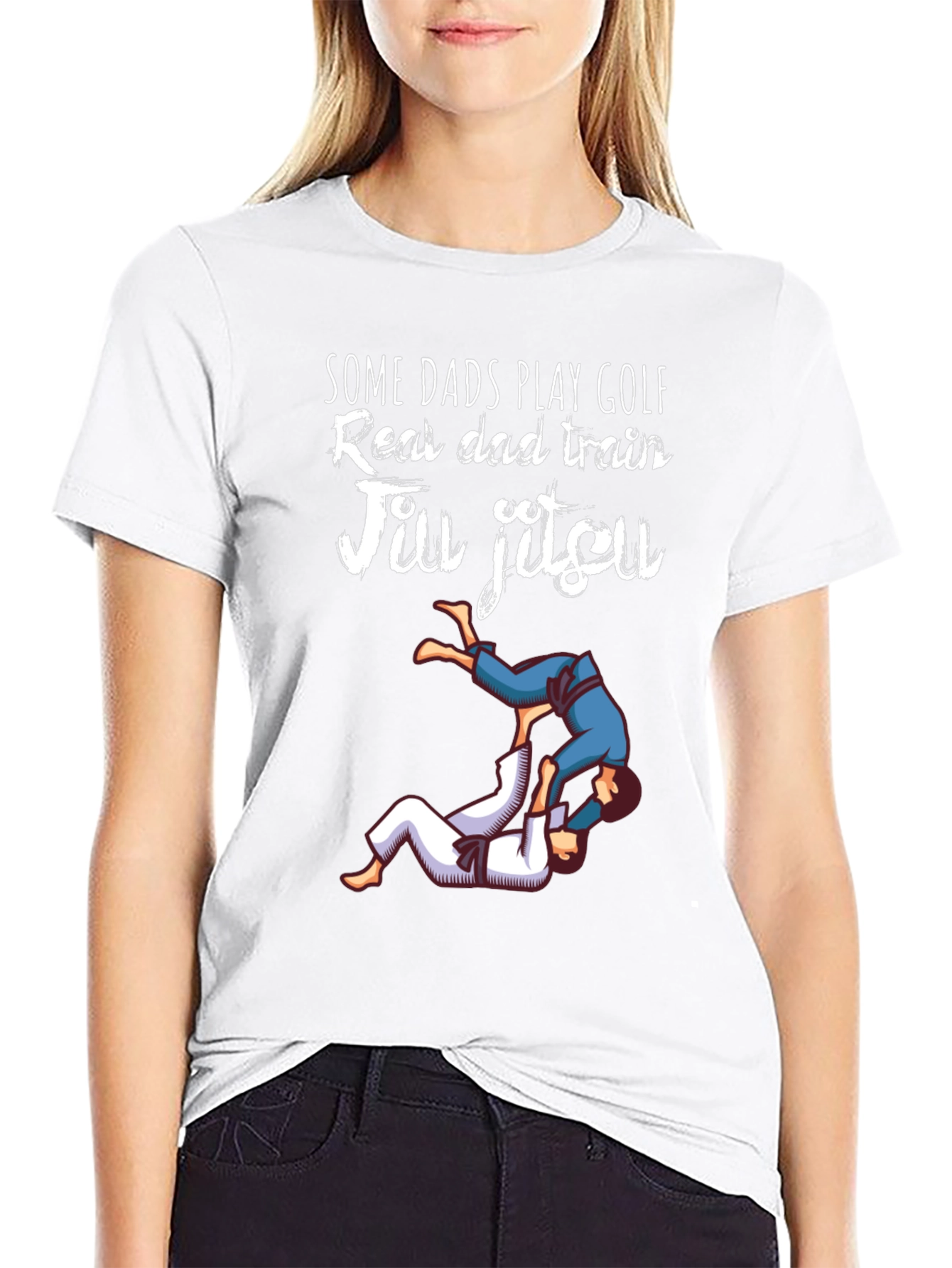 Jiu Jitsu Dad T-Shirt: Real Dads Train
