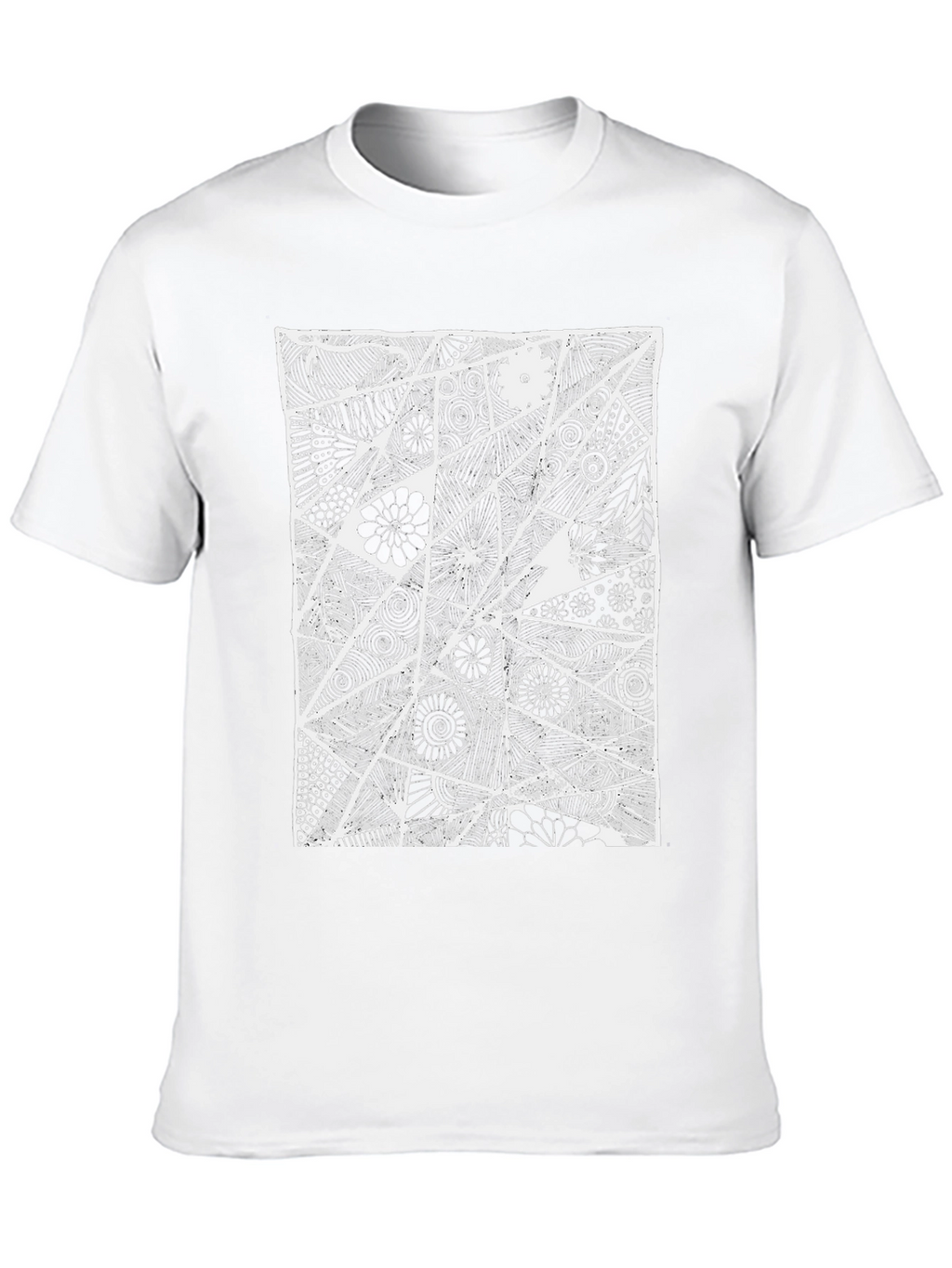 Abstract Floral Black T-Shirt