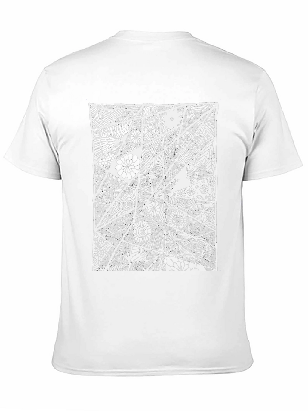 Abstract Floral Black T-Shirt