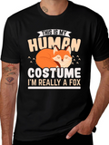 Human Costume Fox T-Shirt: Funny Animal Lover Tee