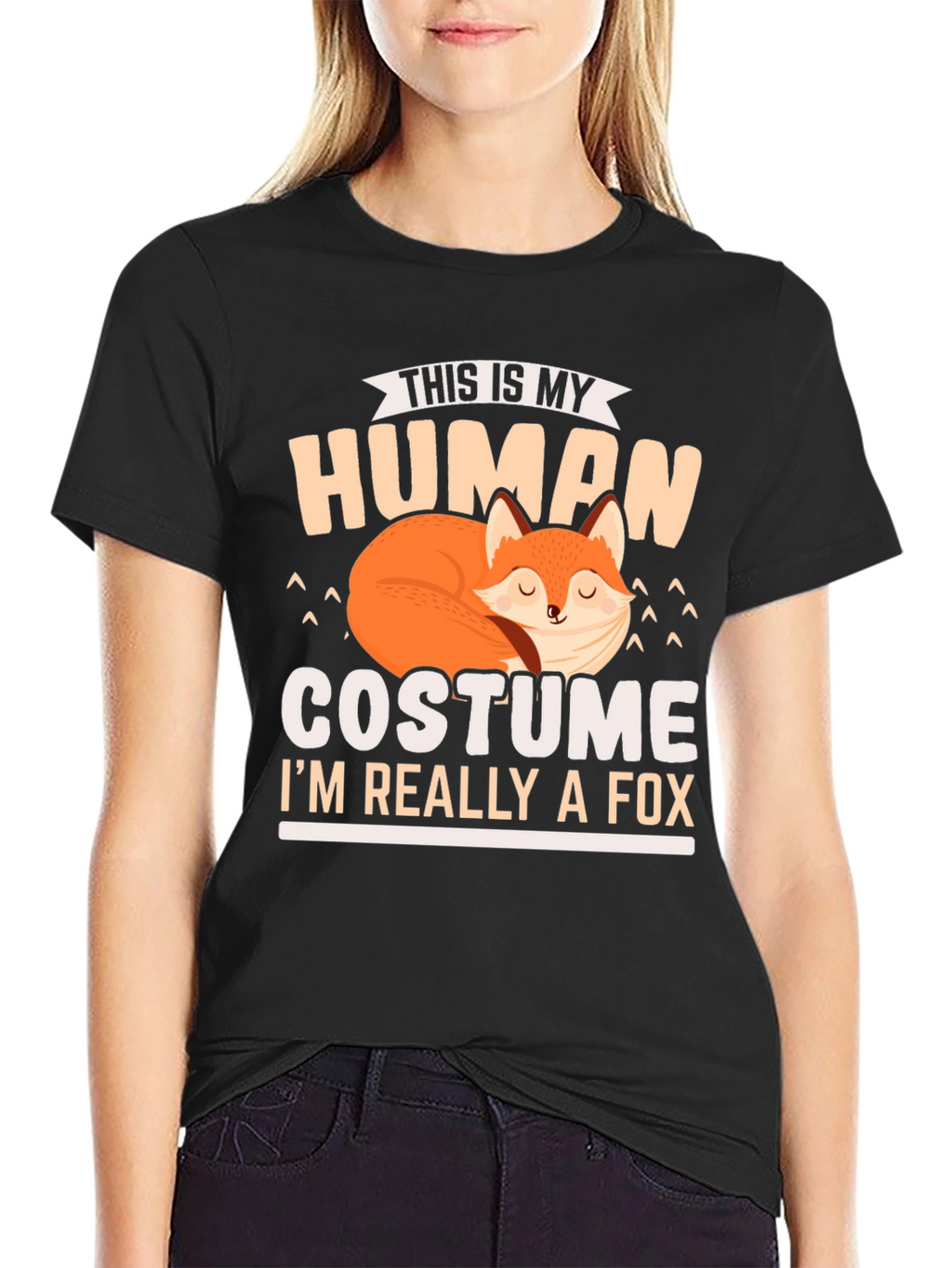 Human Costume Fox T-Shirt: Funny Animal Lover Tee