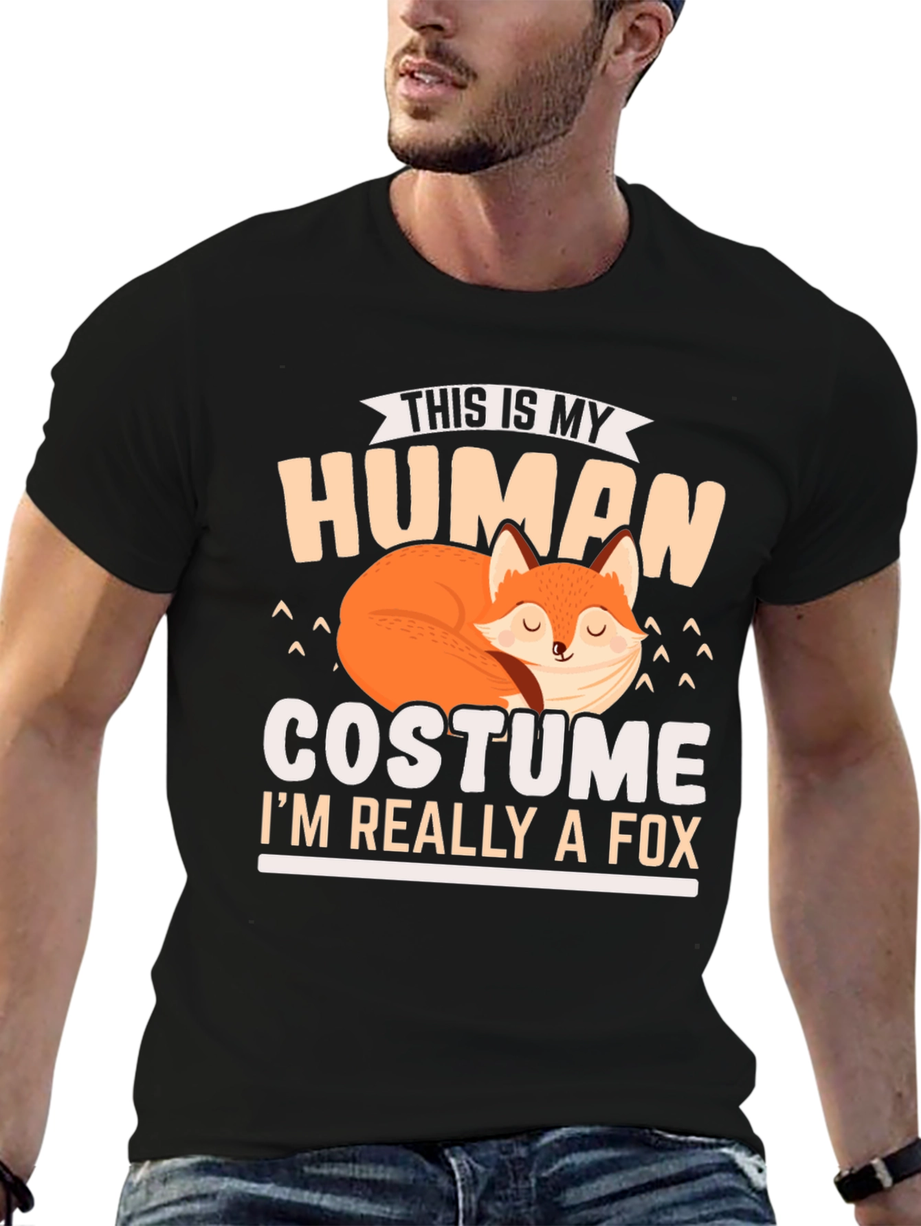 Human Costume Fox T-Shirt: Funny Animal Lover Tee