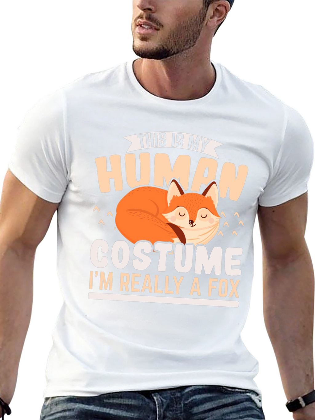 Human Costume Fox T-Shirt: Funny Animal Lover Tee