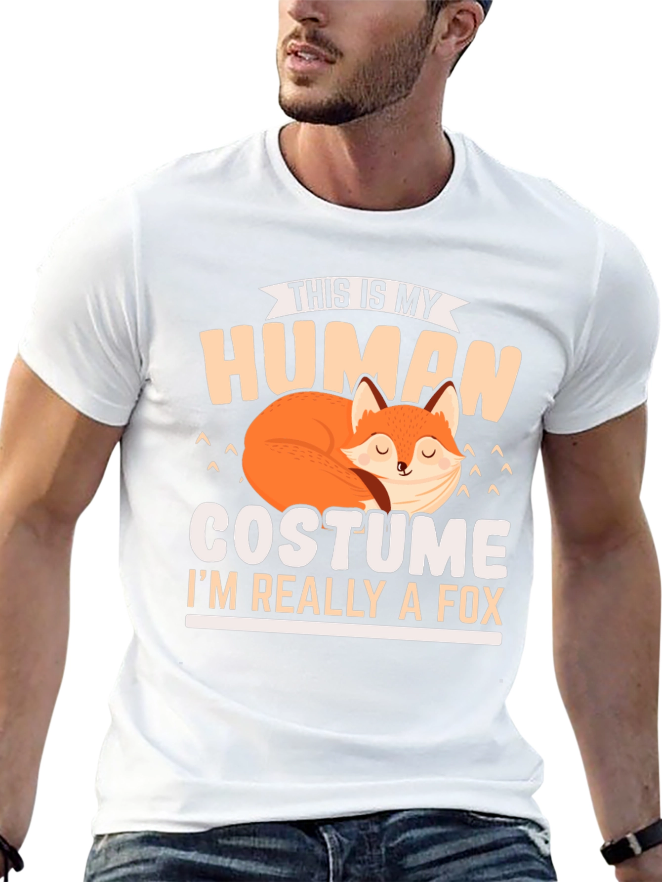 Human Costume Fox T-Shirt: Funny Animal Lover Tee