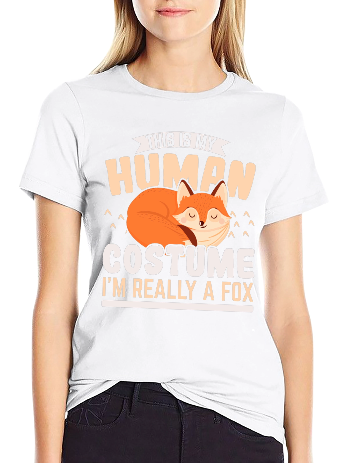 Human Costume Fox T-Shirt: Funny Animal Lover Tee