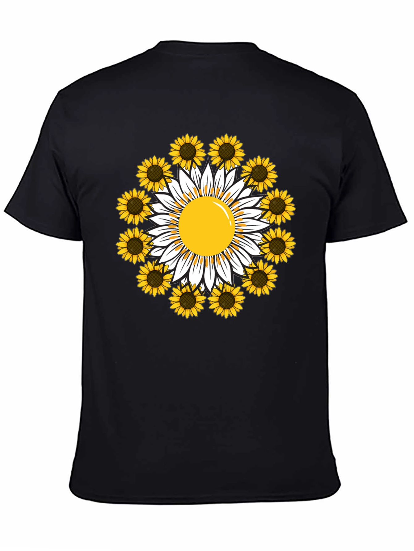 Sunflower Daisy Graphic Tee - Trendy Casual T-Shirt