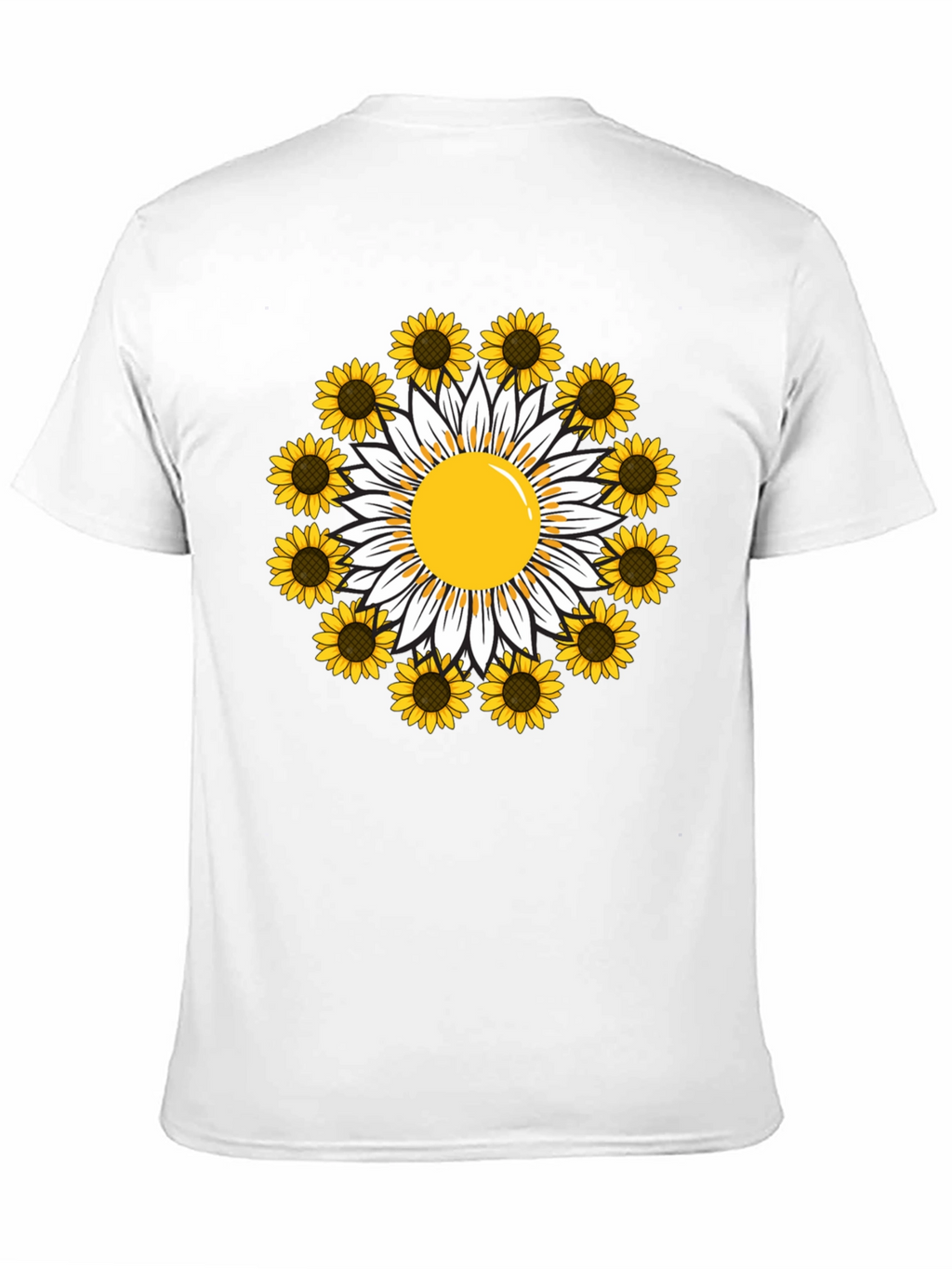 Sunflower Daisy Graphic Tee - Trendy Casual T-Shirt