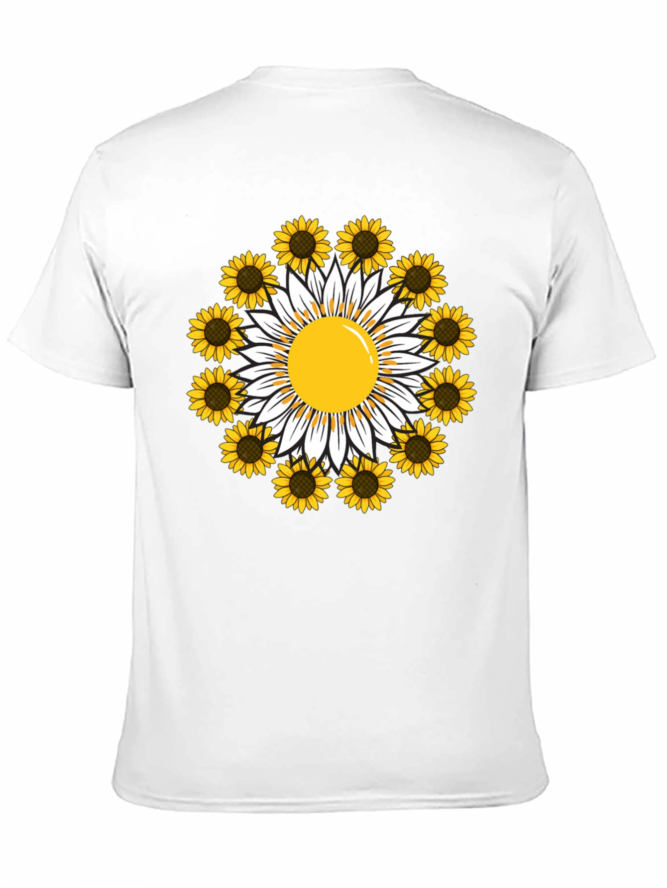 Sunflower Daisy Graphic Tee - Trendy Casual T-Shirt