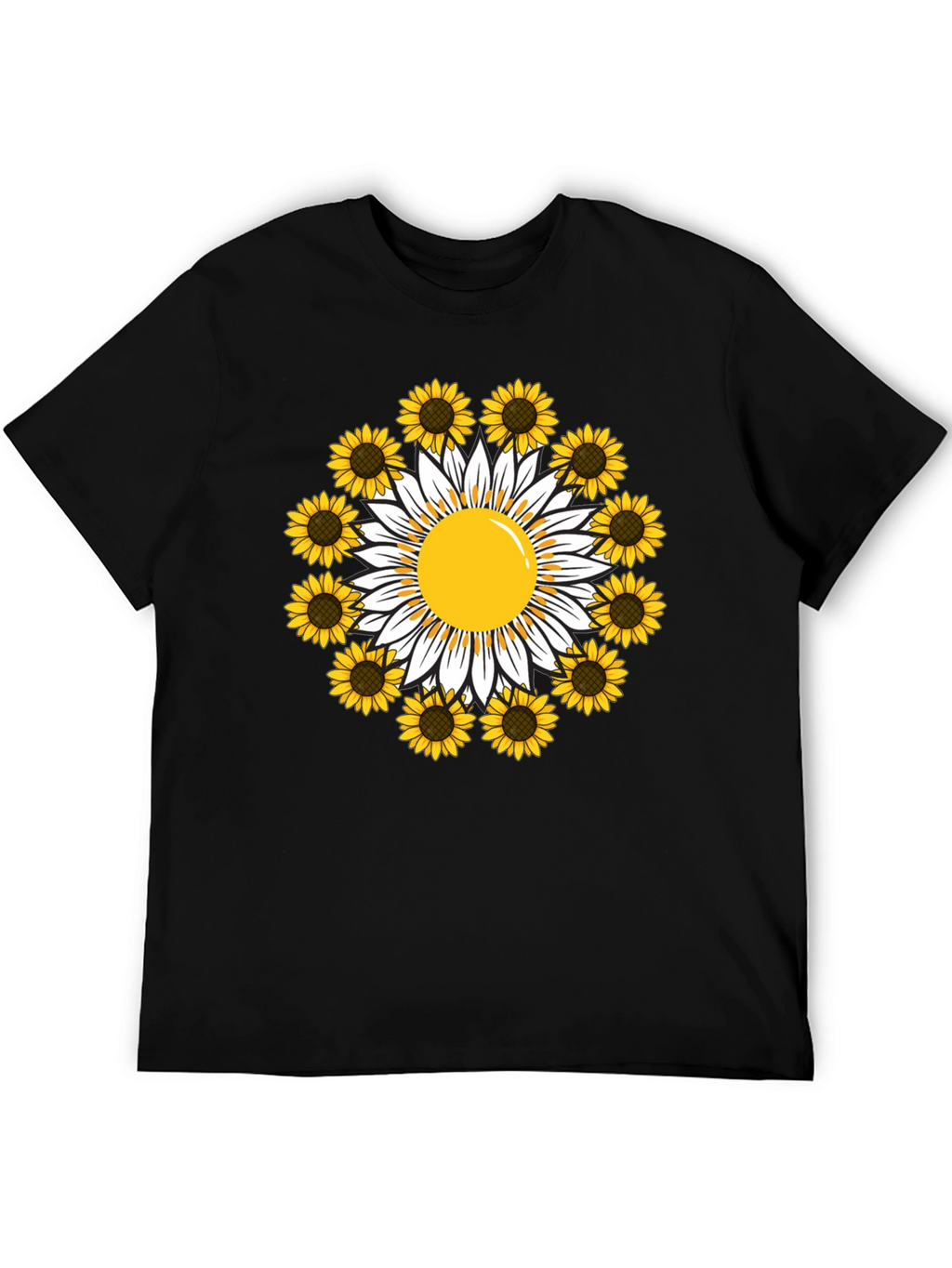 Sunflower Daisy Graphic Tee - Trendy Casual T-Shirt