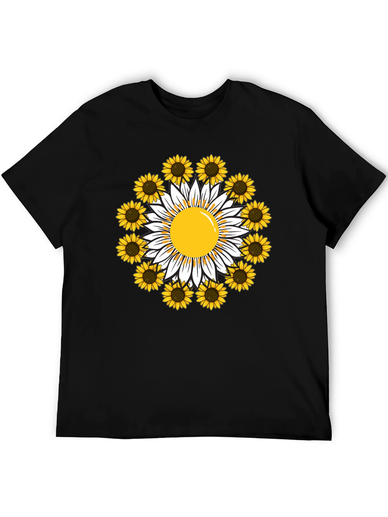Sunflower Daisy Graphic Tee - Trendy Casual T-Shirt
