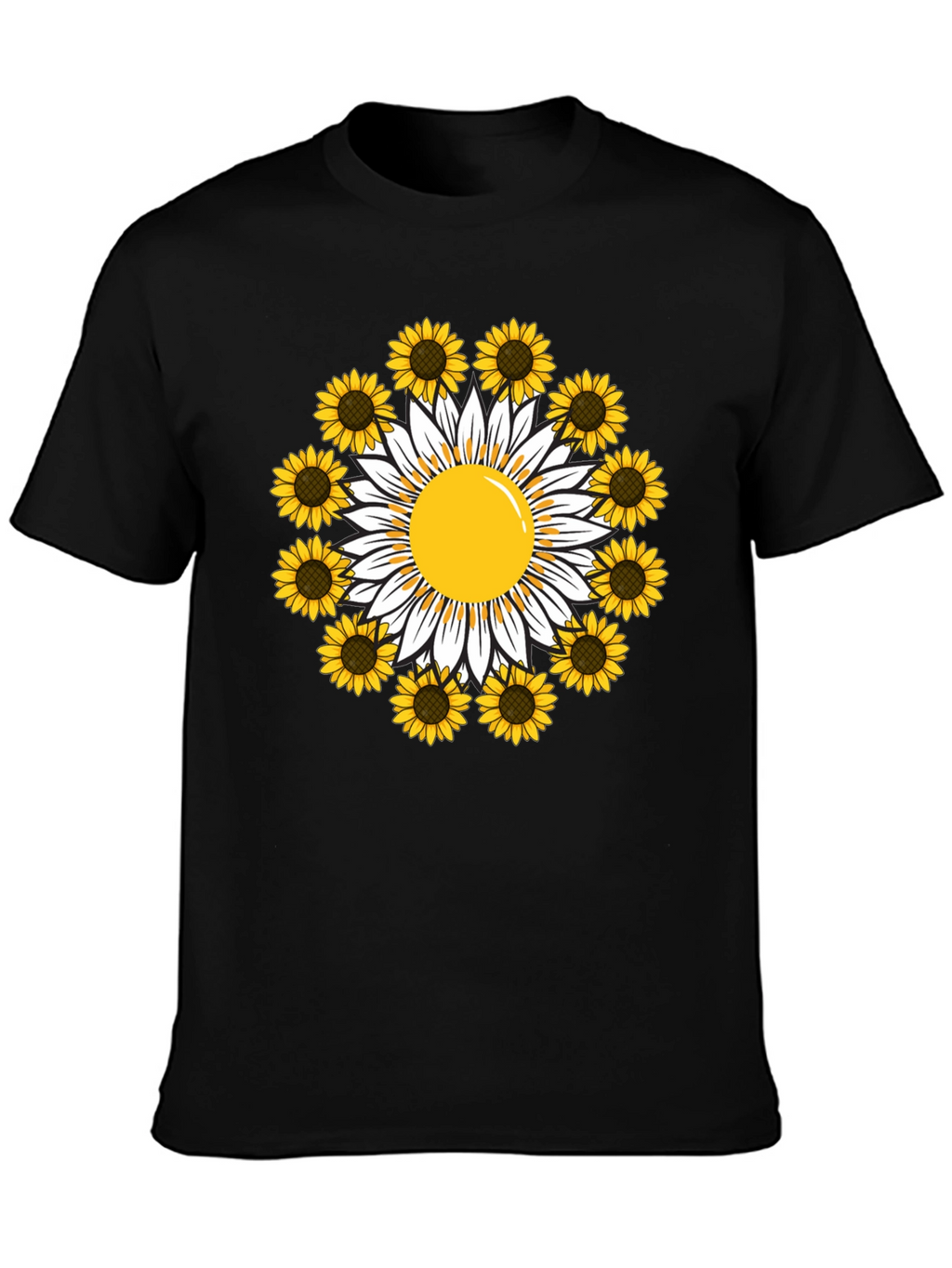 Sunflower Daisy Graphic Tee - Trendy Casual T-Shirt