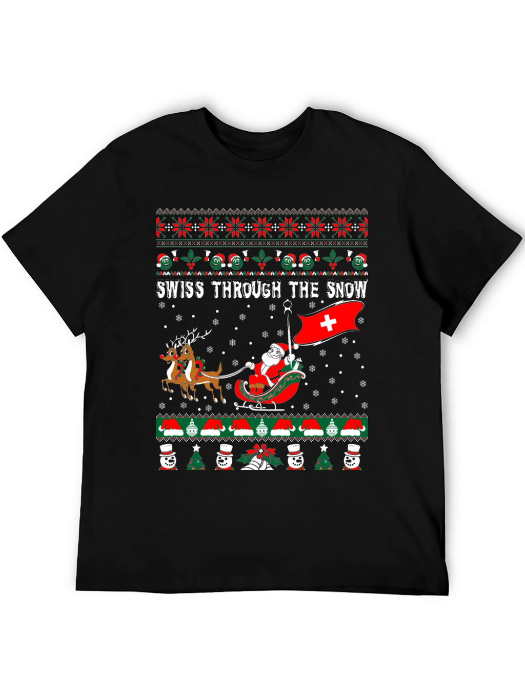 Swiss Through The Snow Christmas Sweater T-Shirt