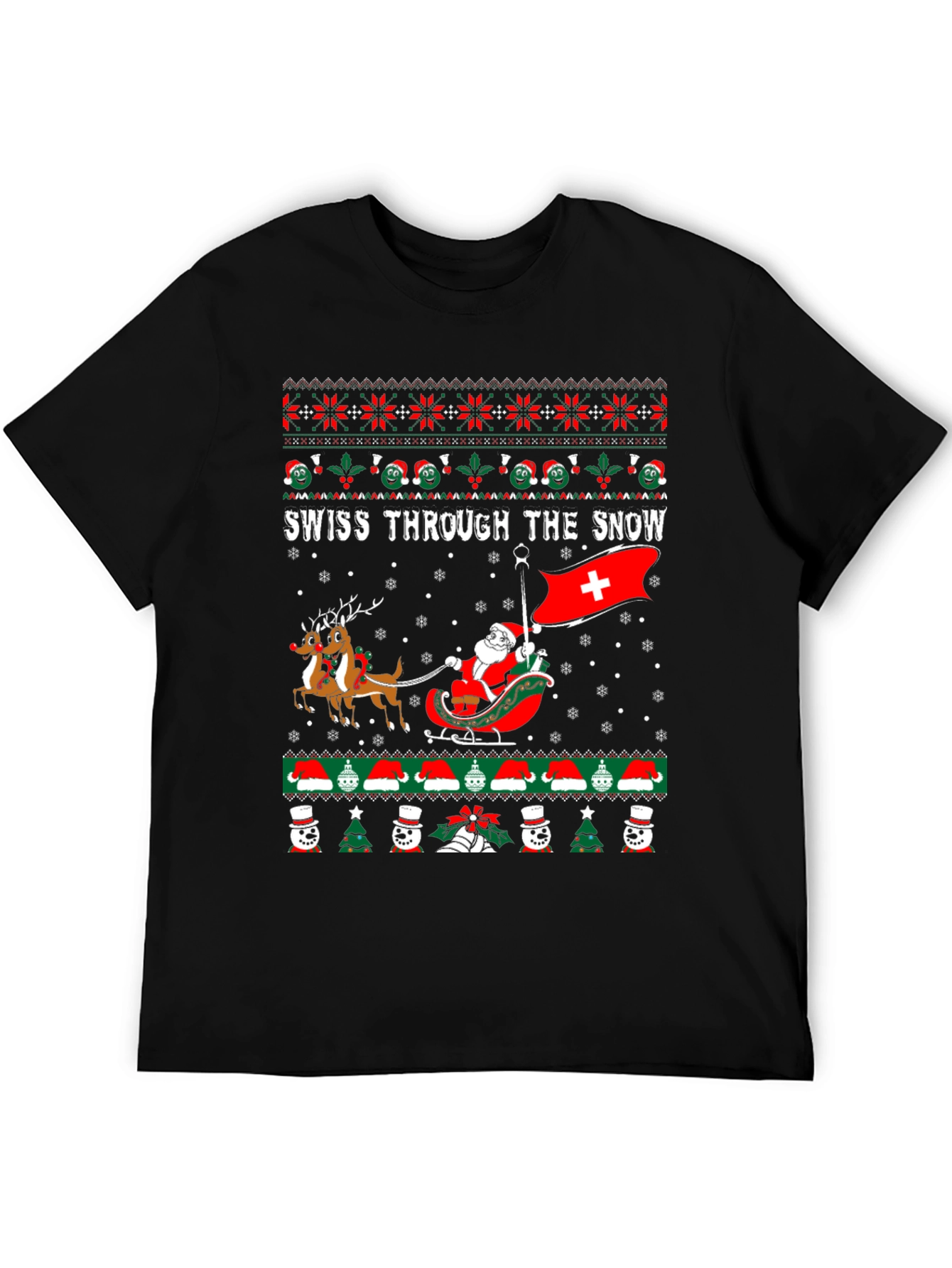 Swiss Through The Snow Christmas Sweater T-Shirt