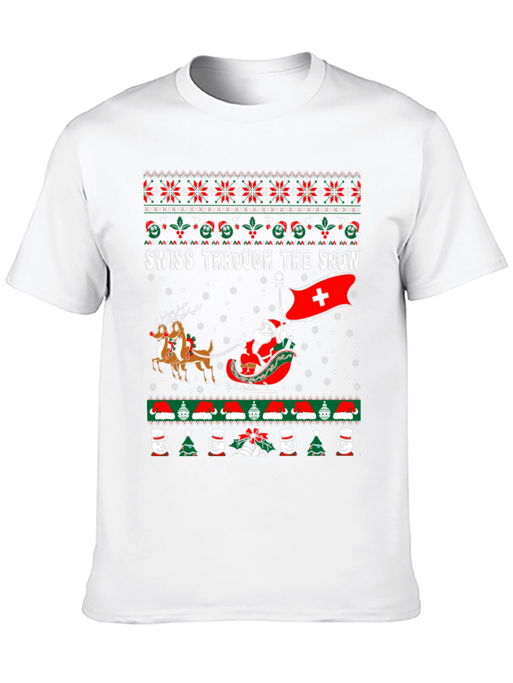 Swiss Through The Snow Christmas Sweater T-Shirt