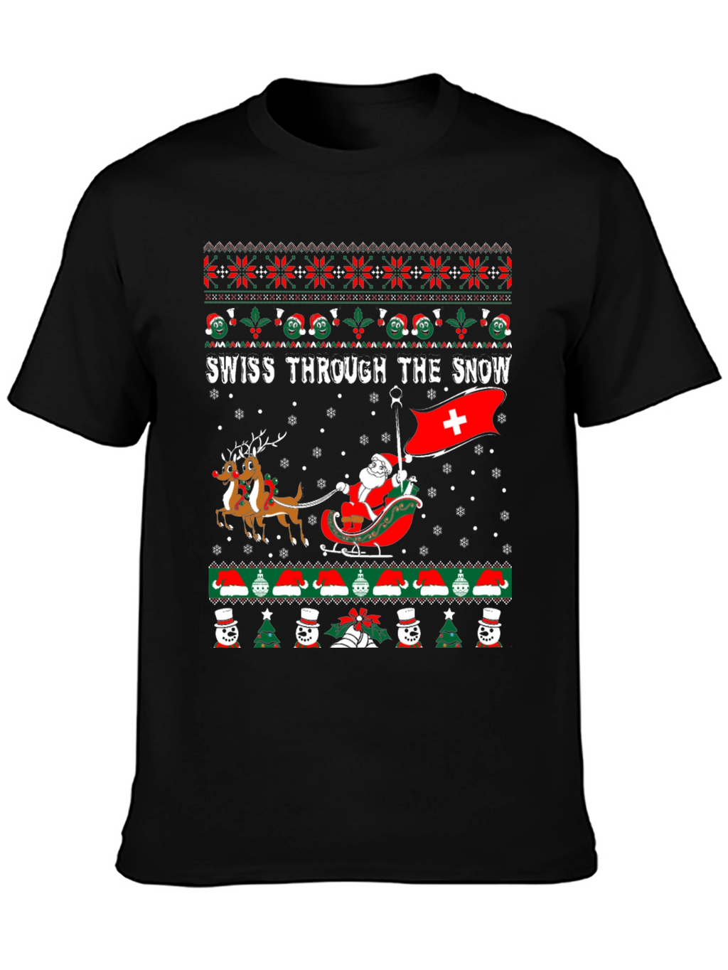 Swiss Through The Snow Christmas Sweater T-Shirt