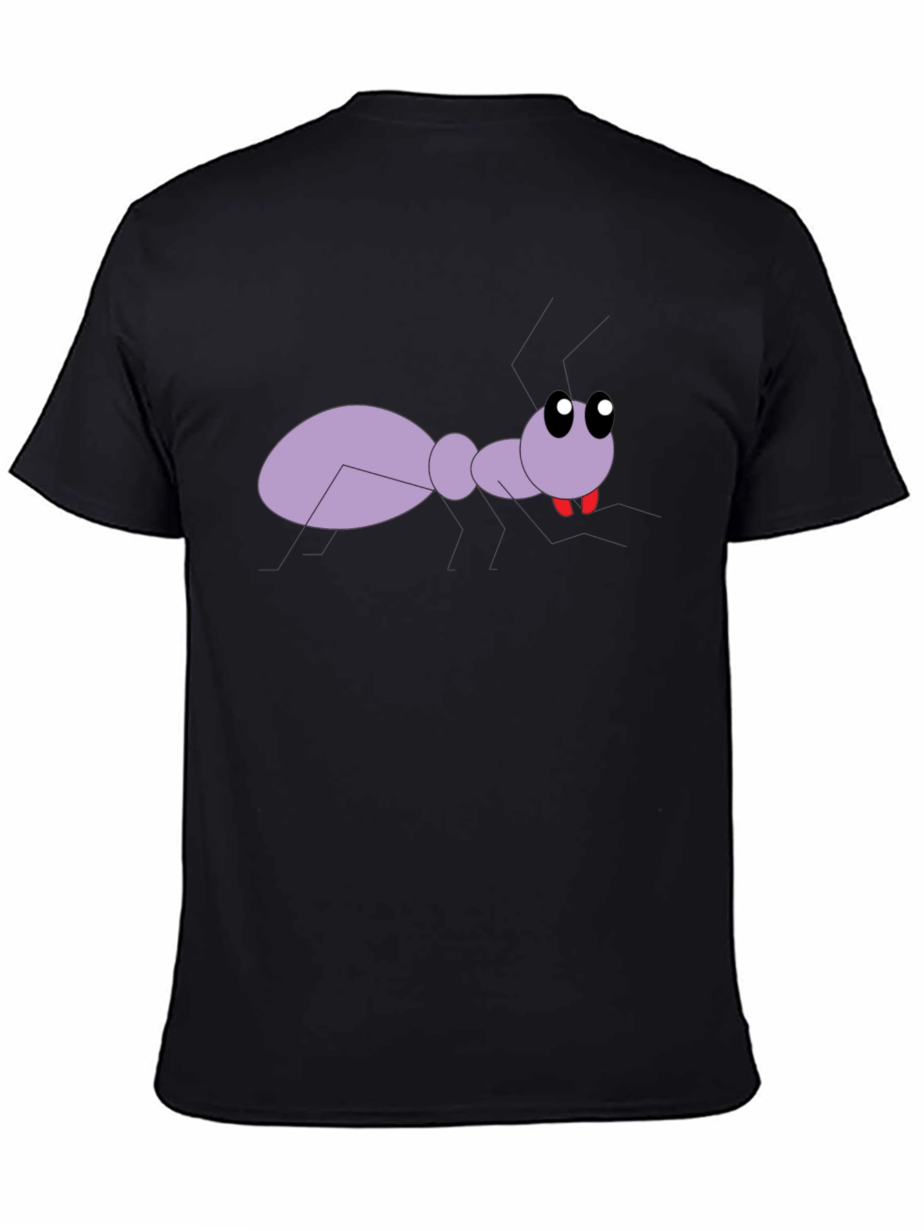 Cartoon Ant Graphic Tee - Black