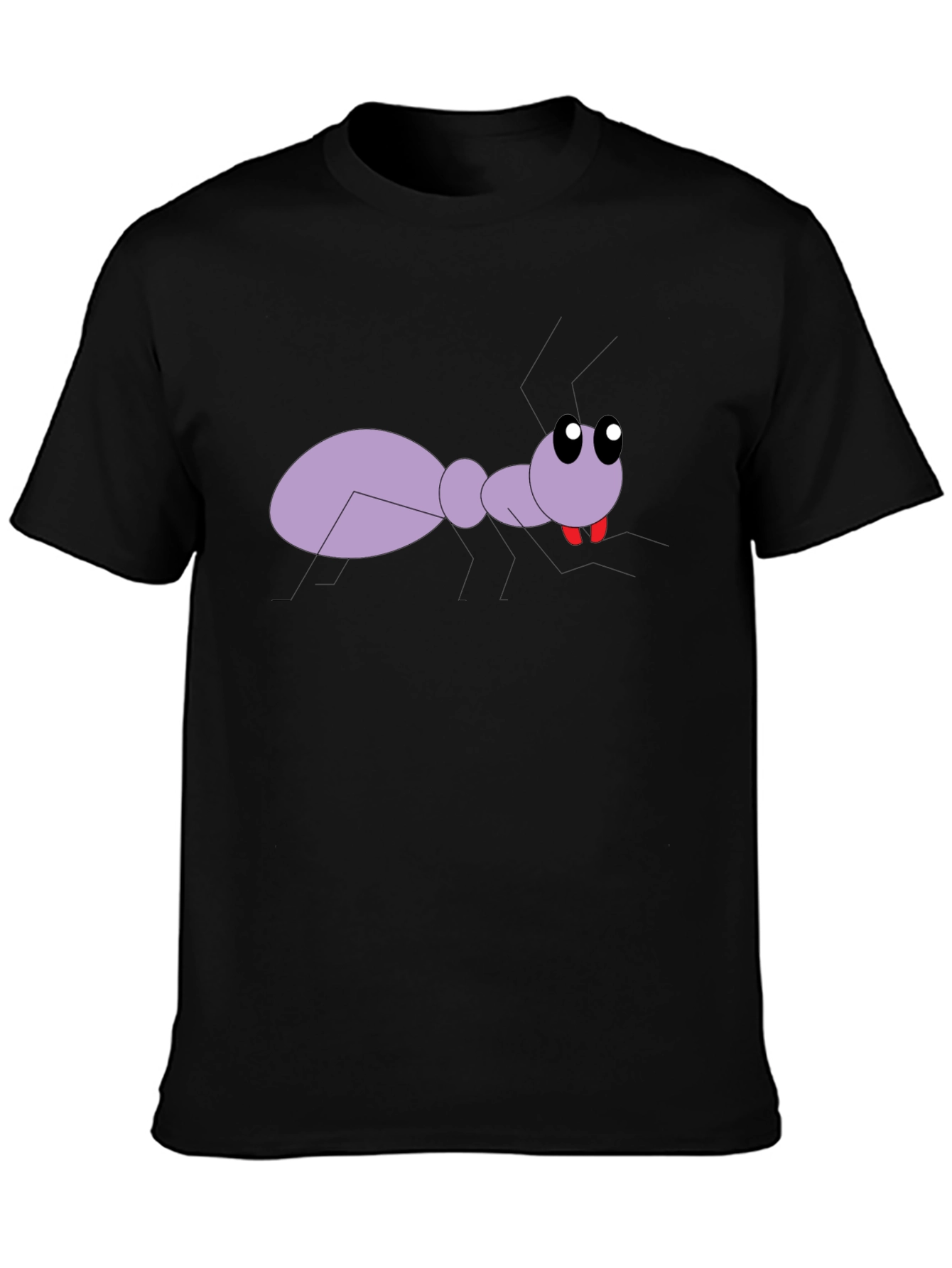 Cartoon Ant Graphic Tee - Black