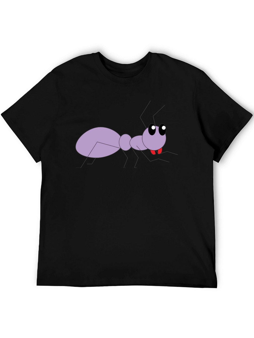 Cartoon Ant Graphic Tee - Black