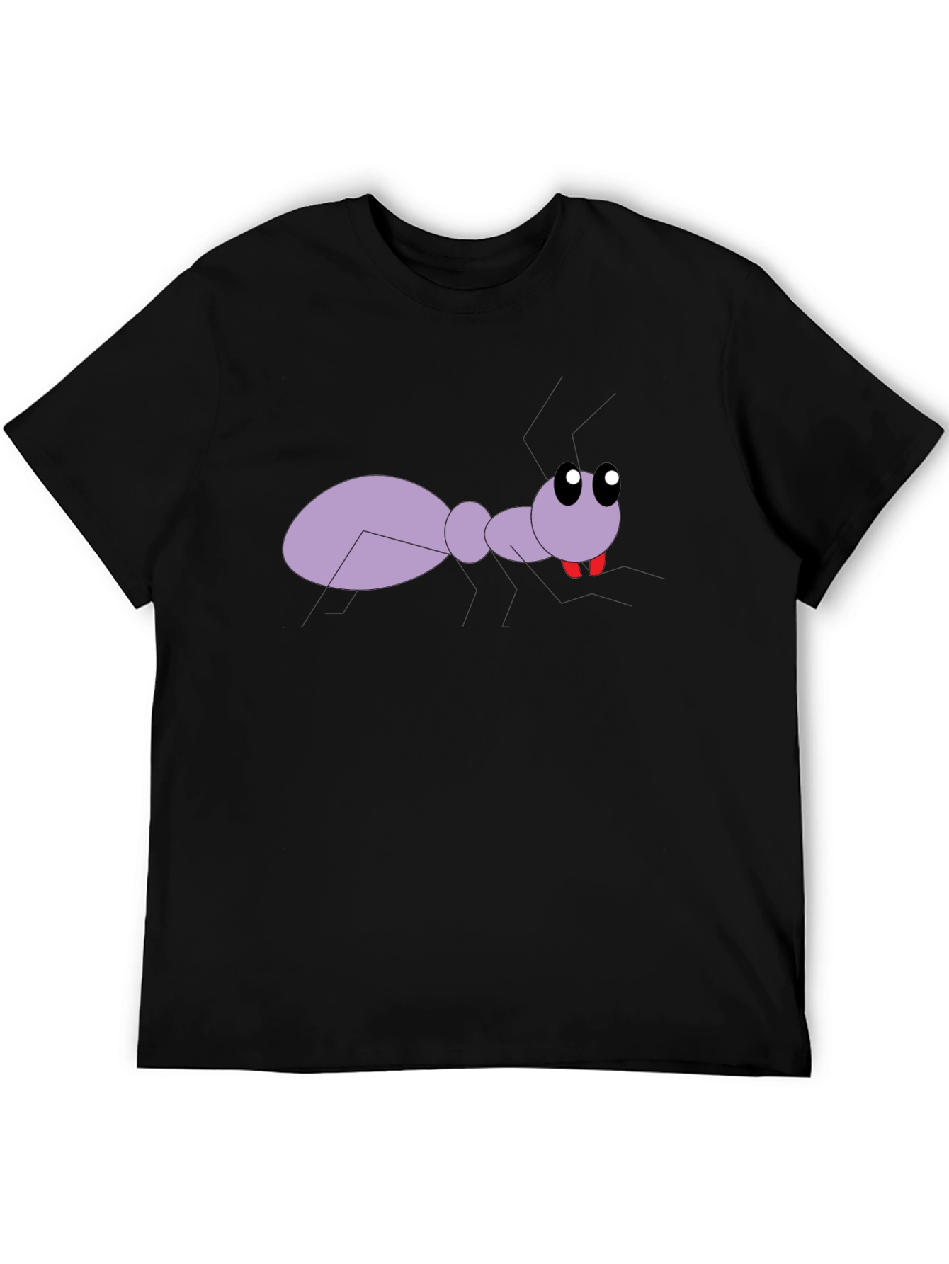 Cartoon Ant Graphic Tee - Black