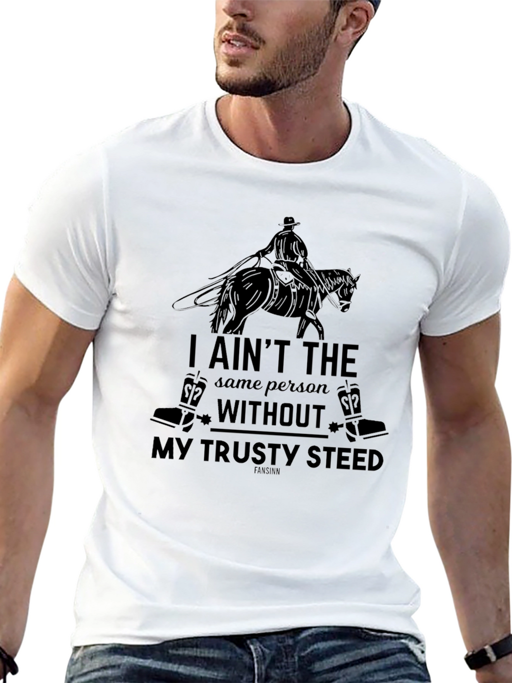Cowboy & Horse Graphic T-Shirt