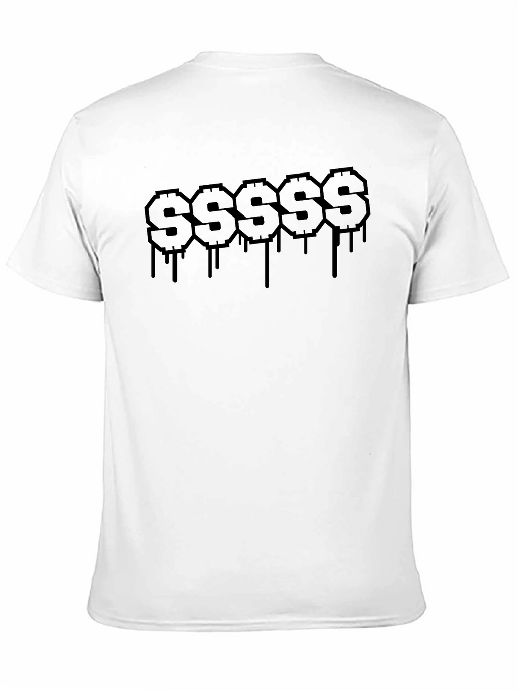 Mens Black $$$$$ Dripping Graphic T-Shirt