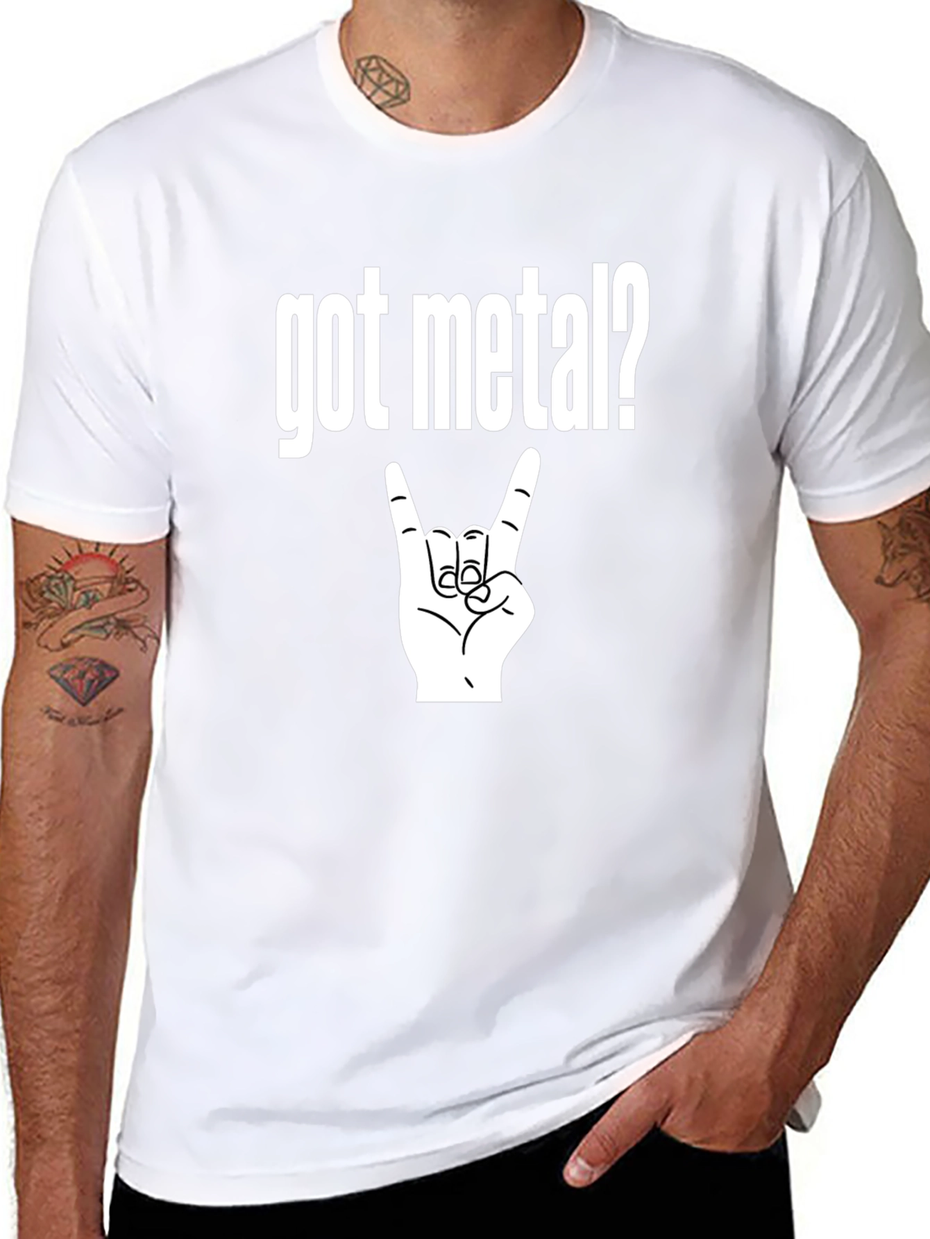 Got Metal? Black T-Shirt Rock Hand Heavy Music