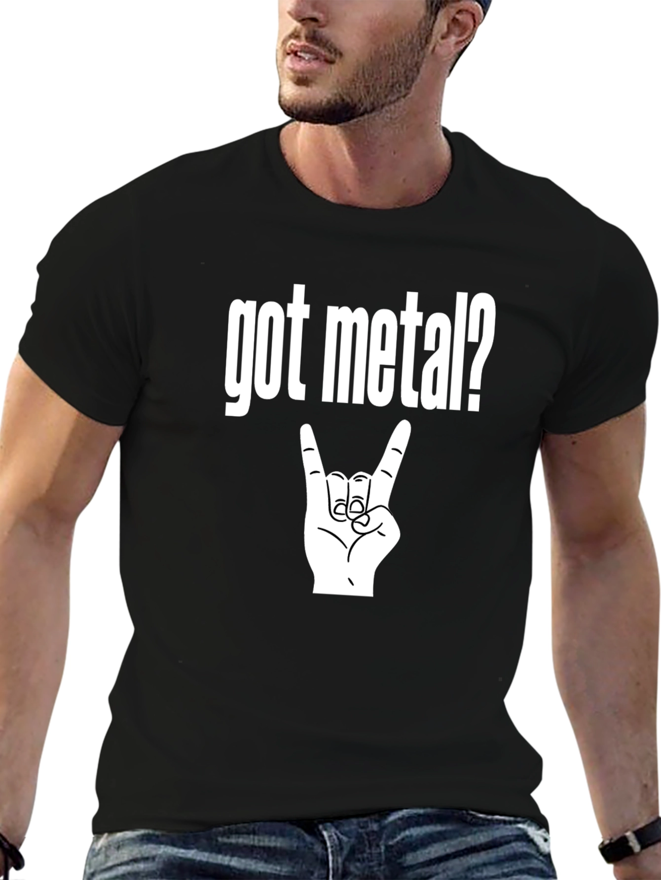 Got Metal? Black T-Shirt Rock Hand Heavy Music