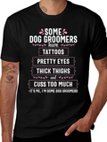 Dog Groomer Tattoo T-Shirt Funny Grooming Gift