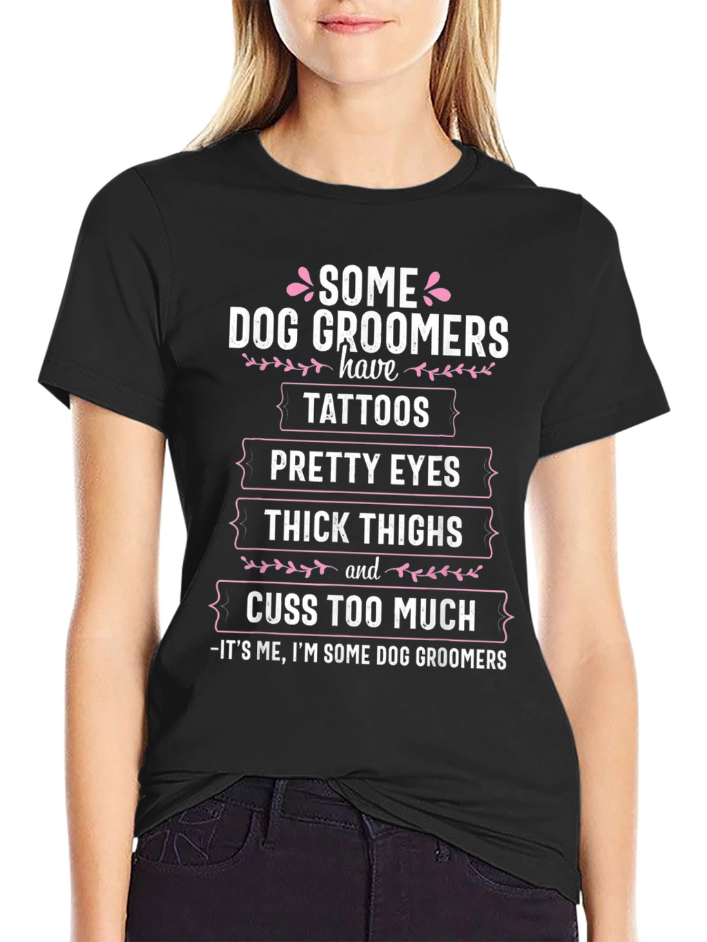 Dog Groomer Tattoo T-Shirt Funny Grooming Gift