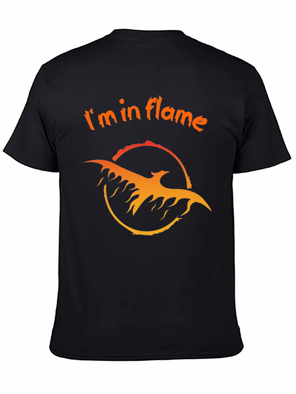 Im in Flame Black Graphic Tee
