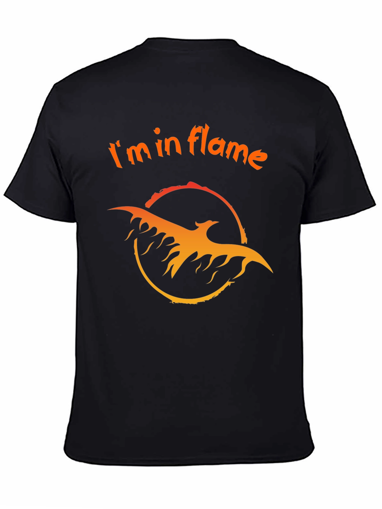 Im in Flame Black Graphic Tee